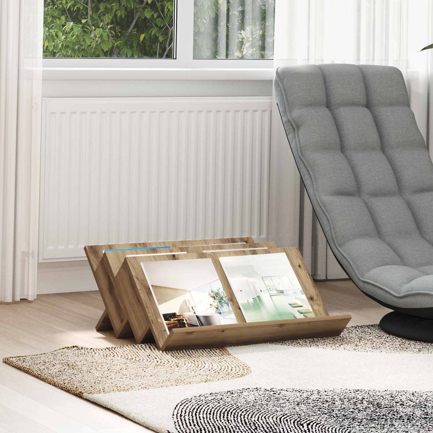 Magasinreol Artisan Eik 65 x 53 x 28,5 cm Konstruert tre