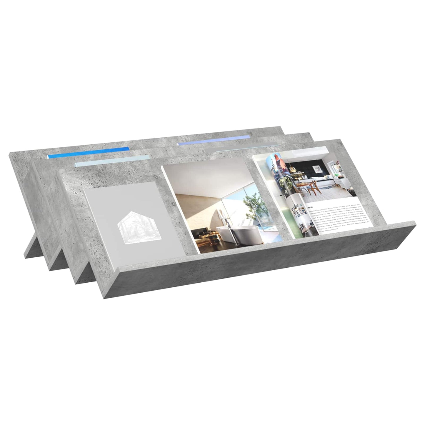 Magasinreol Betonggrå 90 x 53 x 28,5 cm Konstruert tre