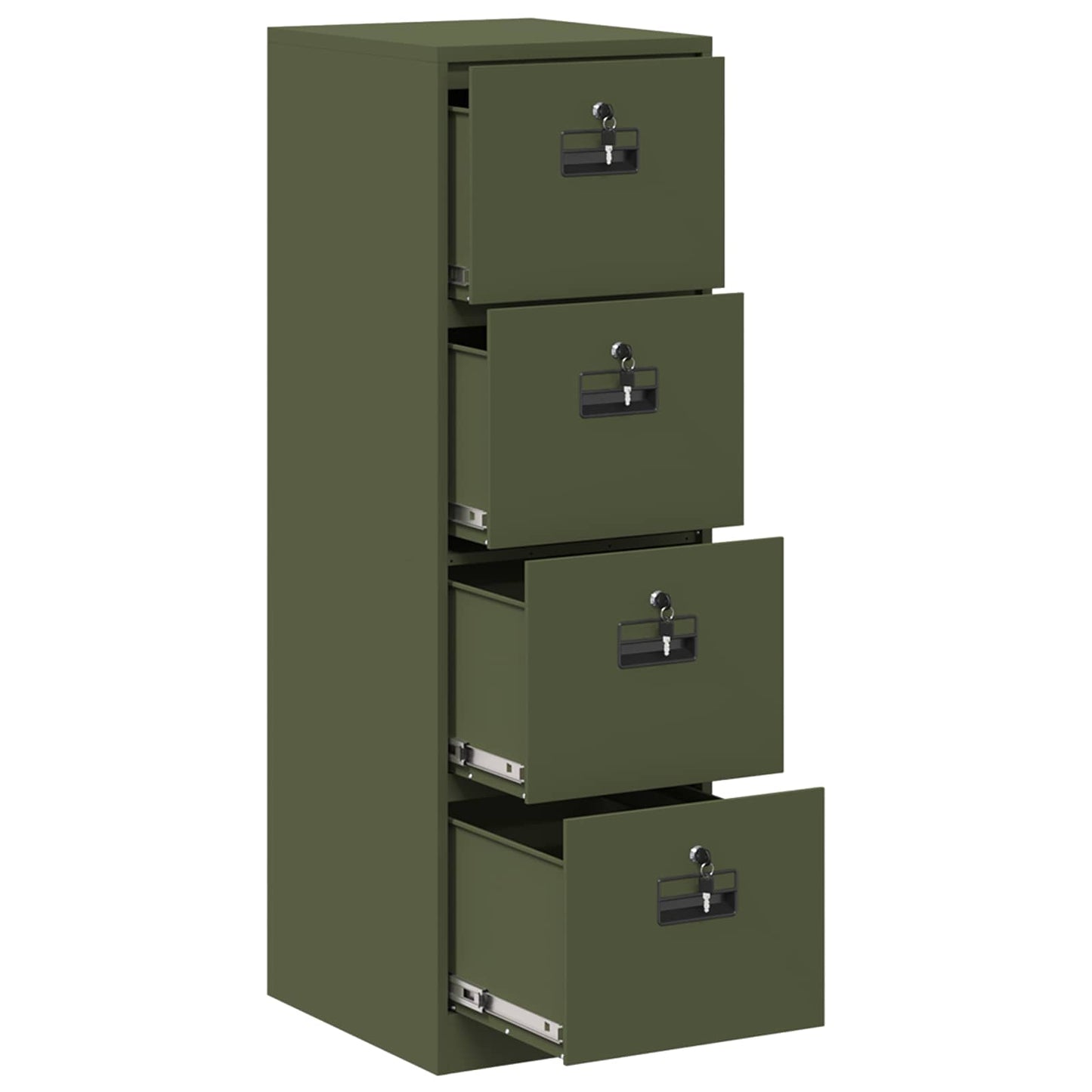 Arkivskap 2 pcs Olivengrønn 44 x 50 x 139 cm Kaldvalsget Stål
