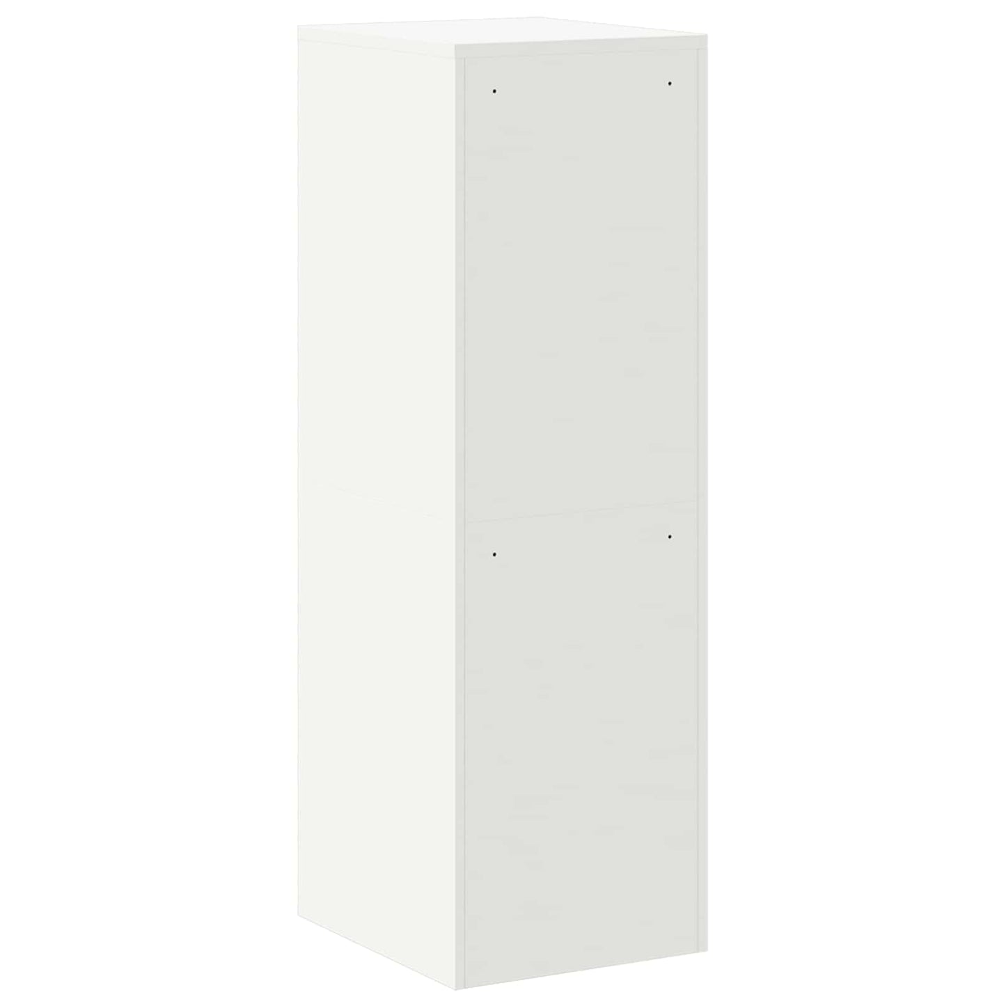 Arkivskap med lås 2 pcs Hvit 44 x 50 x 139 cm Kaldvalsget Stål