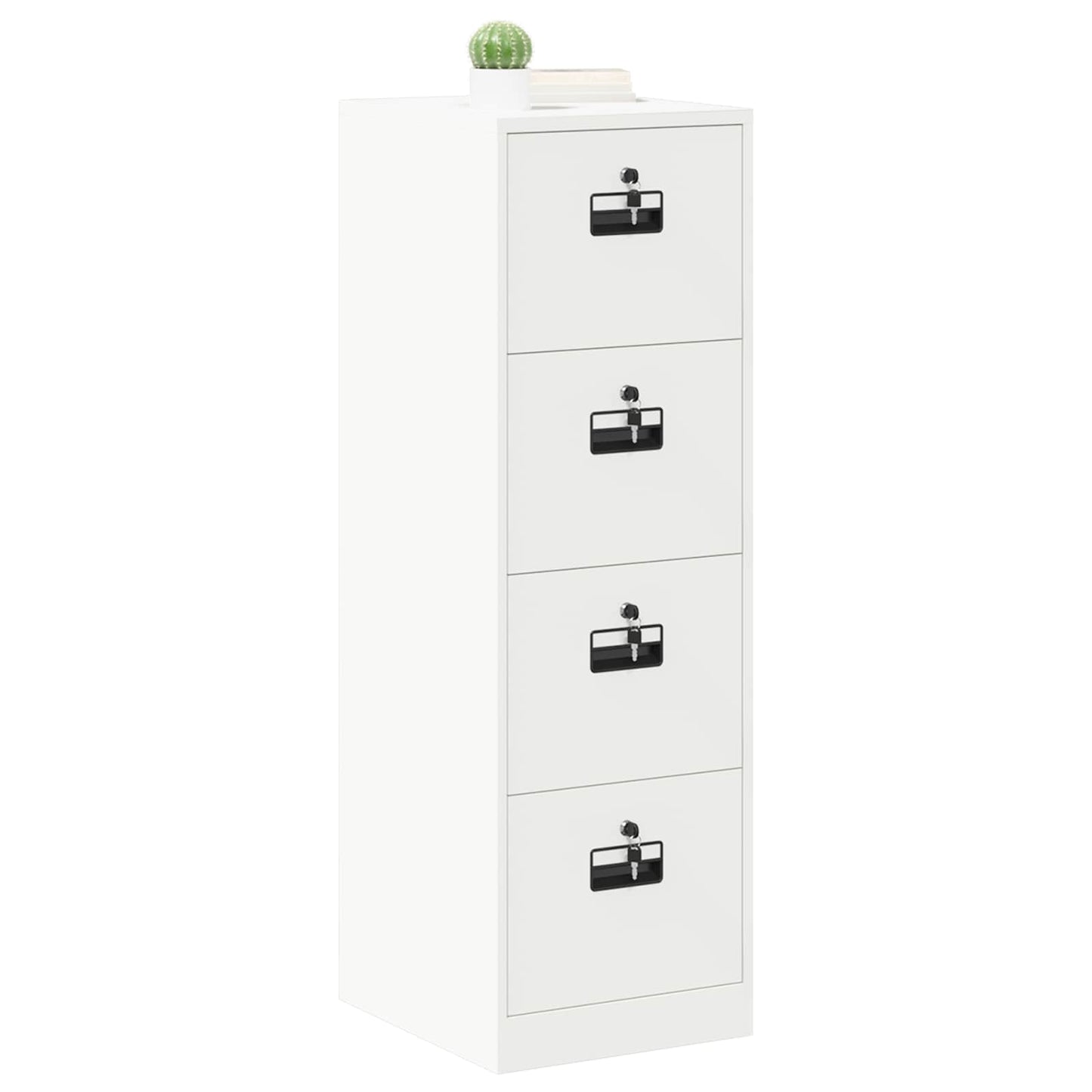 Arkivskap med lås 2 pcs Hvit 44 x 50 x 139 cm Kaldvalsget Stål