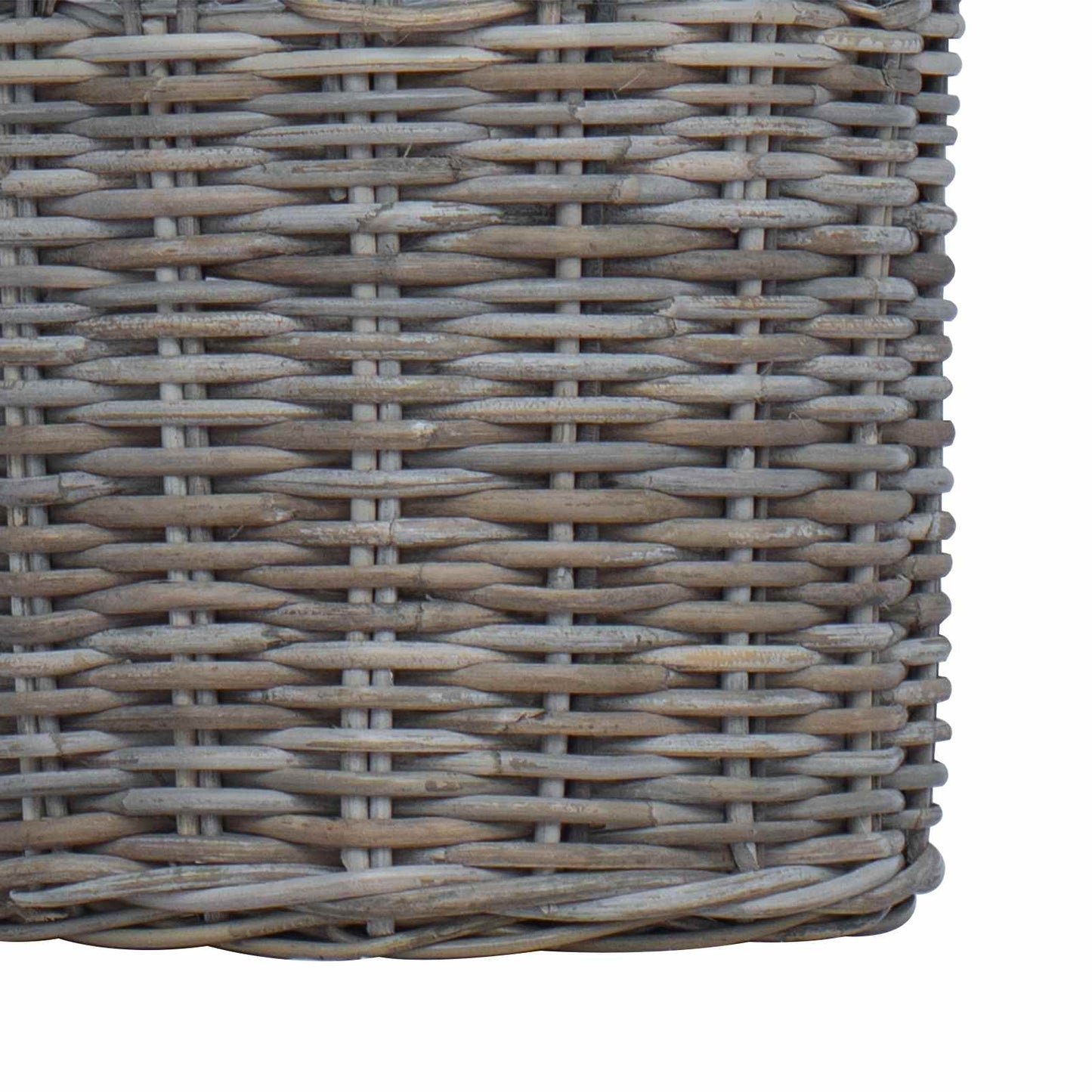 Planterkurv med lagring 2 stk. Naturlig grå Kubu Rattan
