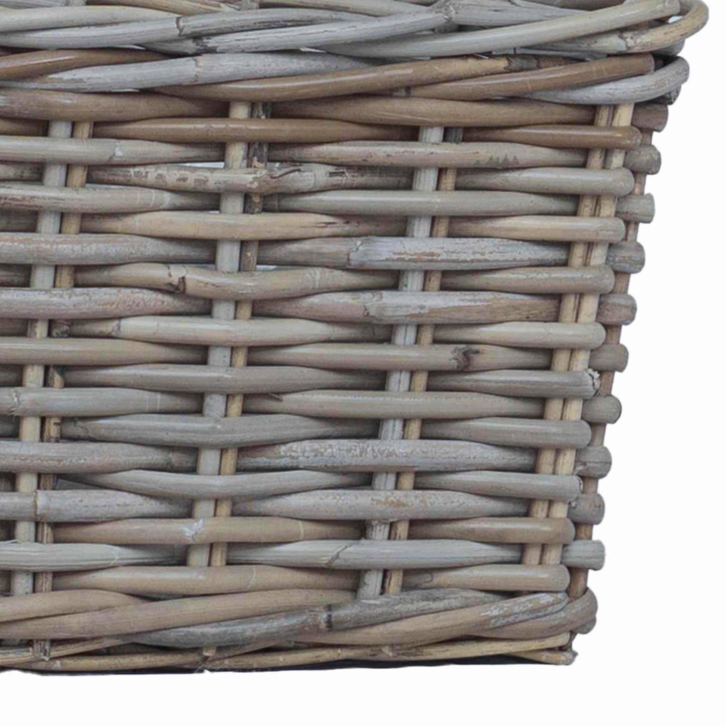 Planterkurv med lagring 3 stk. Naturlig grå Kubu Rattan