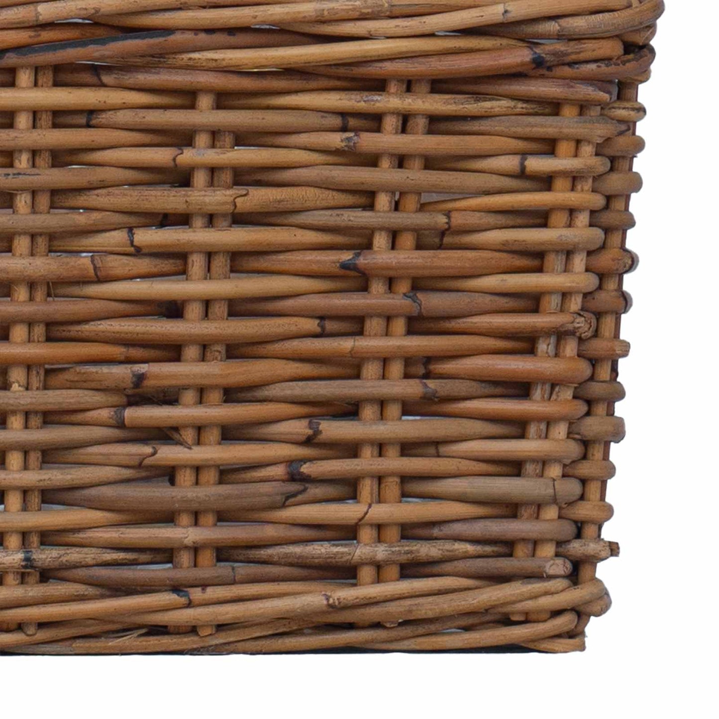 Planterkurv med lagring 3 stk. Naturlig brun Kubu Rattan