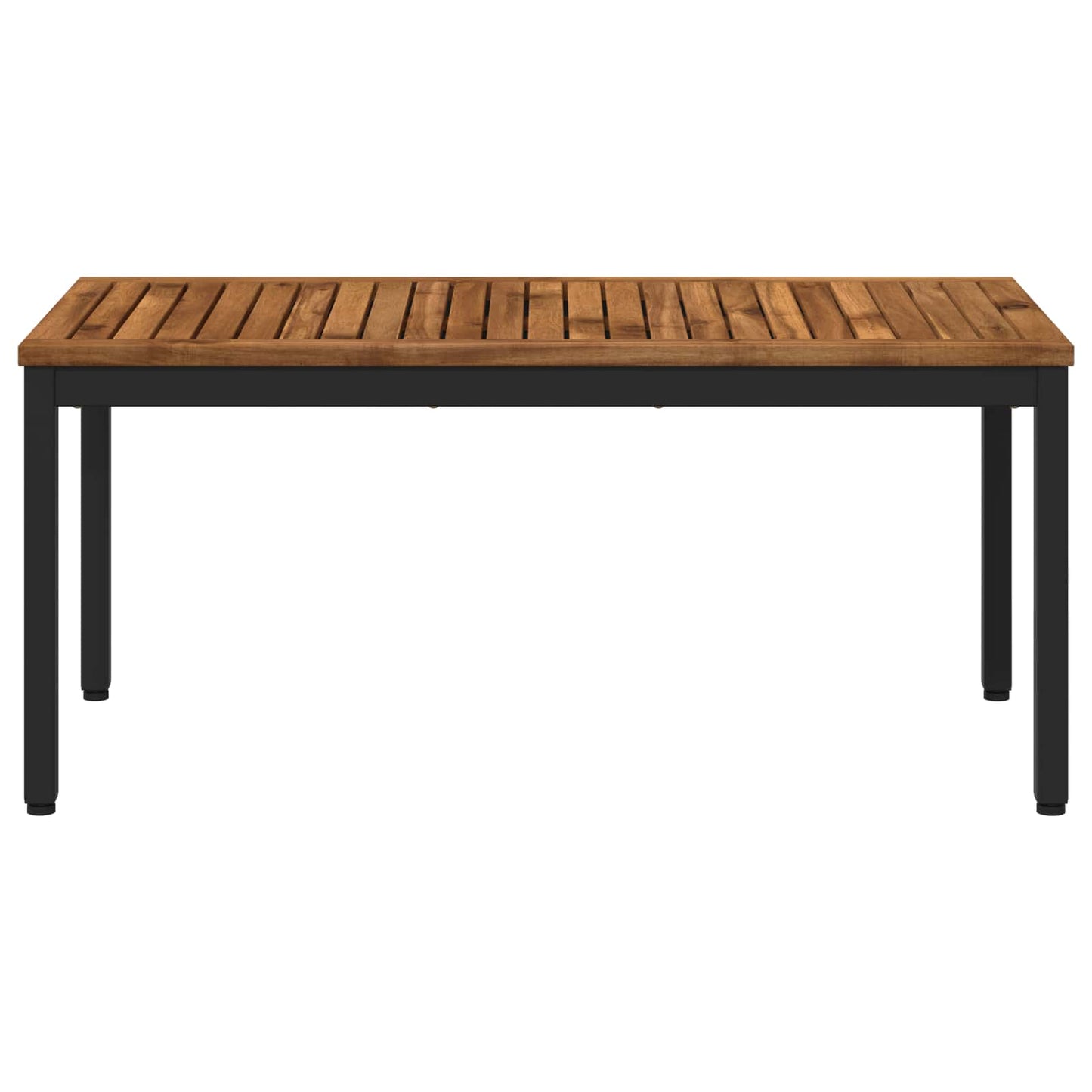 Kaffebord Naturlig og svart 50 x 100,5 x 45 cm Solid akasietre