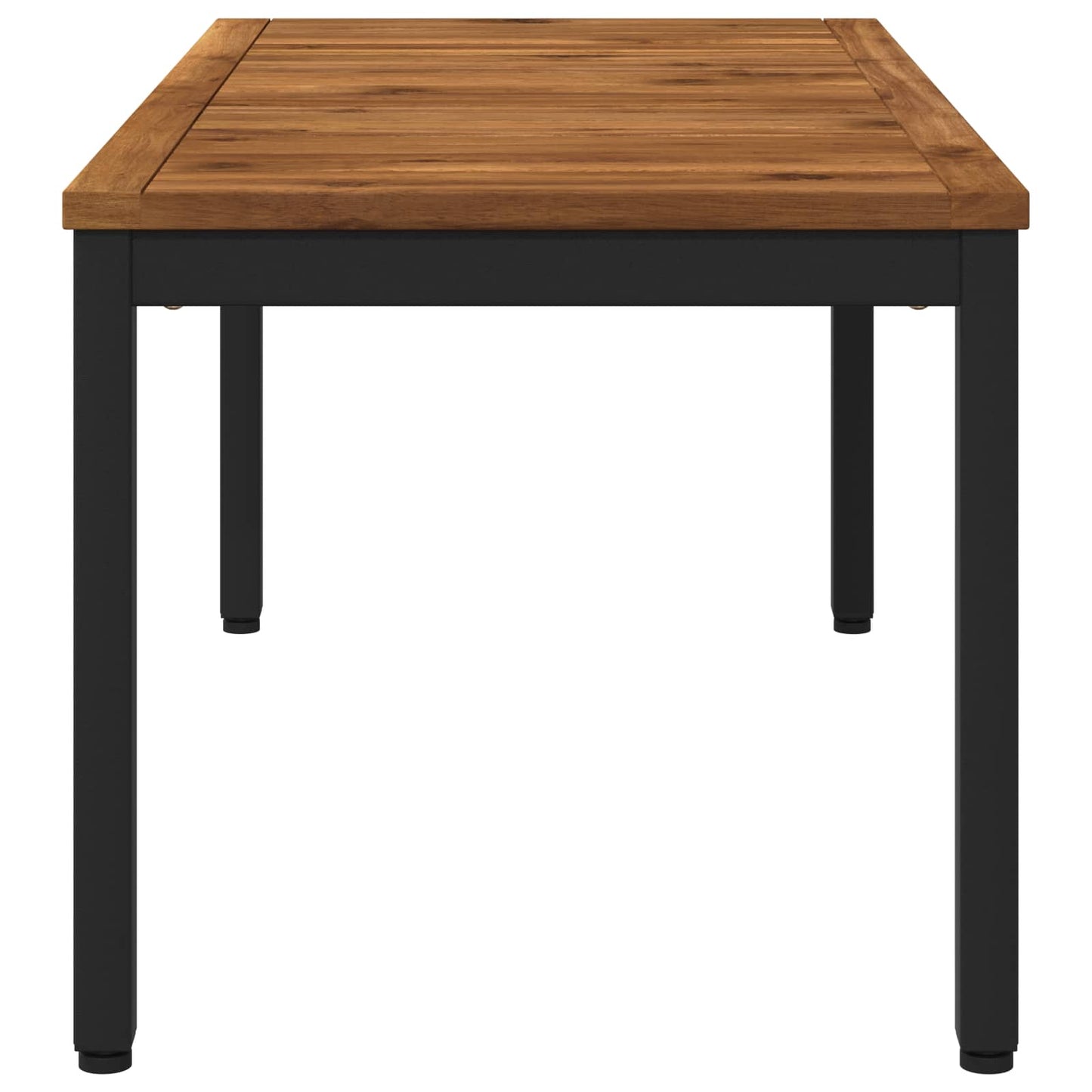Kaffebord Naturlig og svart 50 x 100,5 x 45 cm Solid akasietre