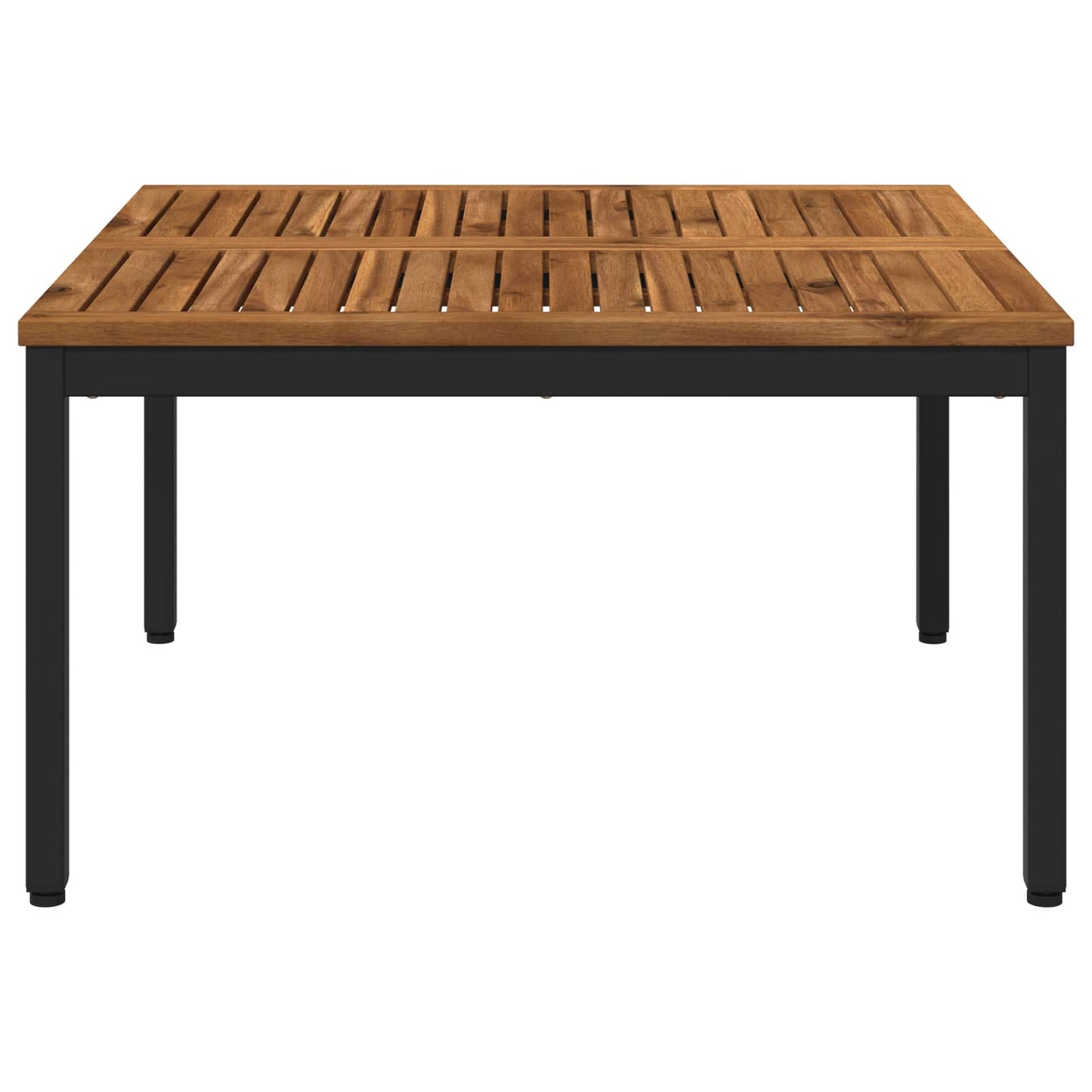 Kaffebord Naturlig og svart 80 x 80,5 x 45 cm Solid akasietre