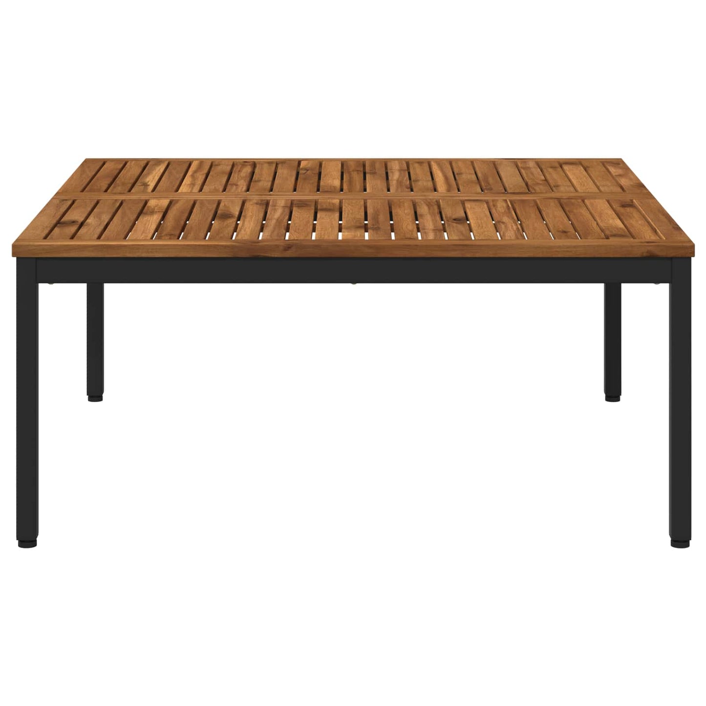 Kaffebord Naturlig og svart 100 x 100,5 x 45 cm Solid akasietre