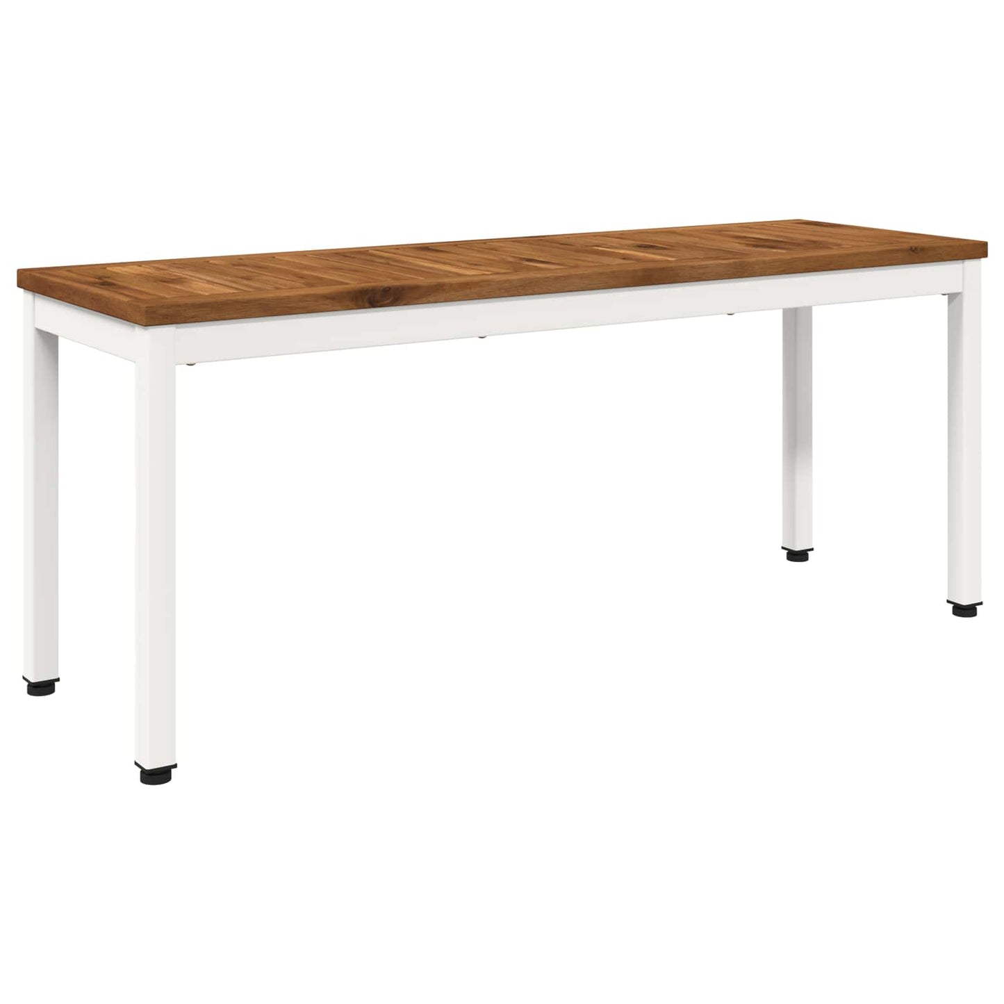 Hagebenk 108,5 x 35 x 45 cm Solid akasietre Naturlig og Hvit