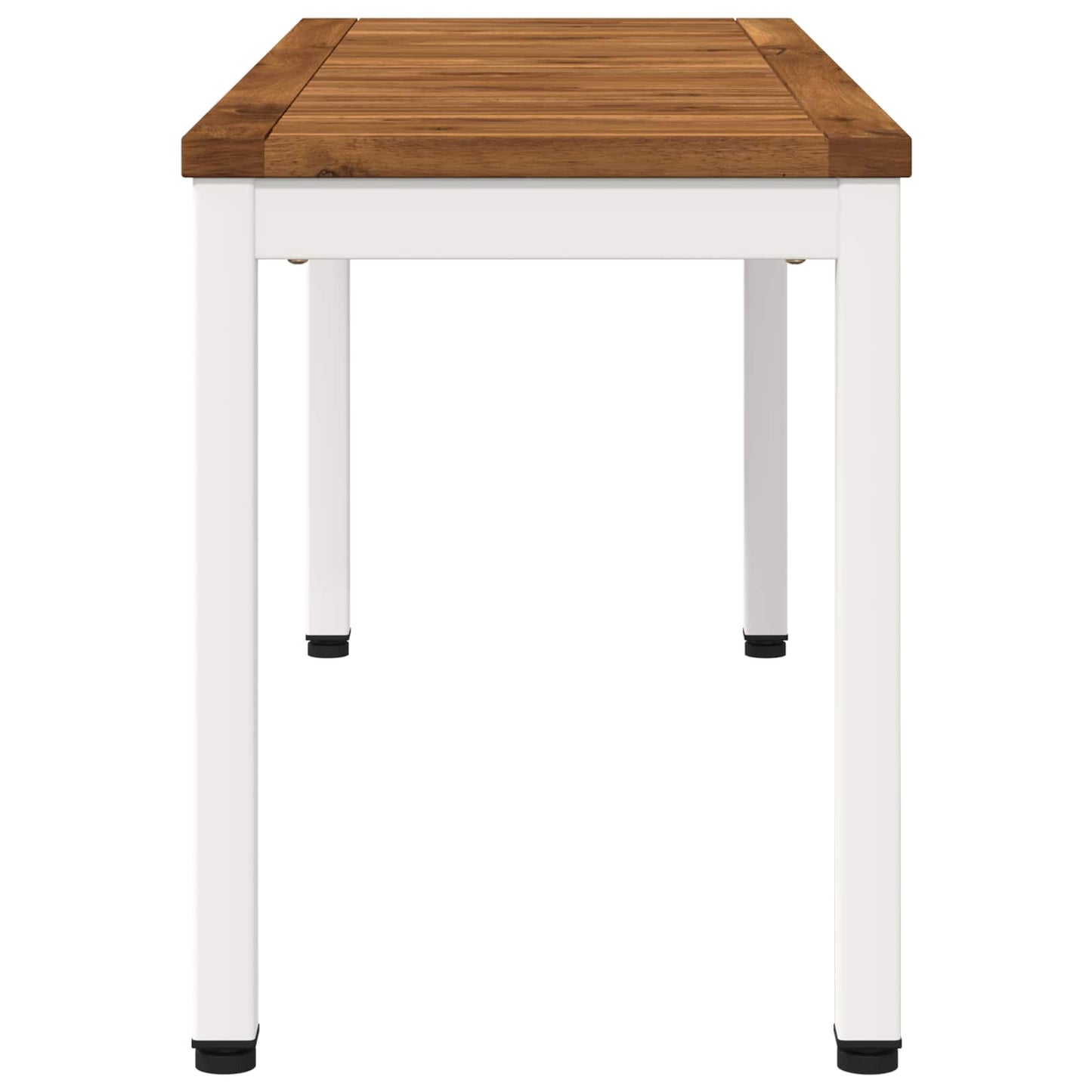 Hagebenk 108,5 x 35 x 45 cm Solid akasietre Naturlig og Hvit