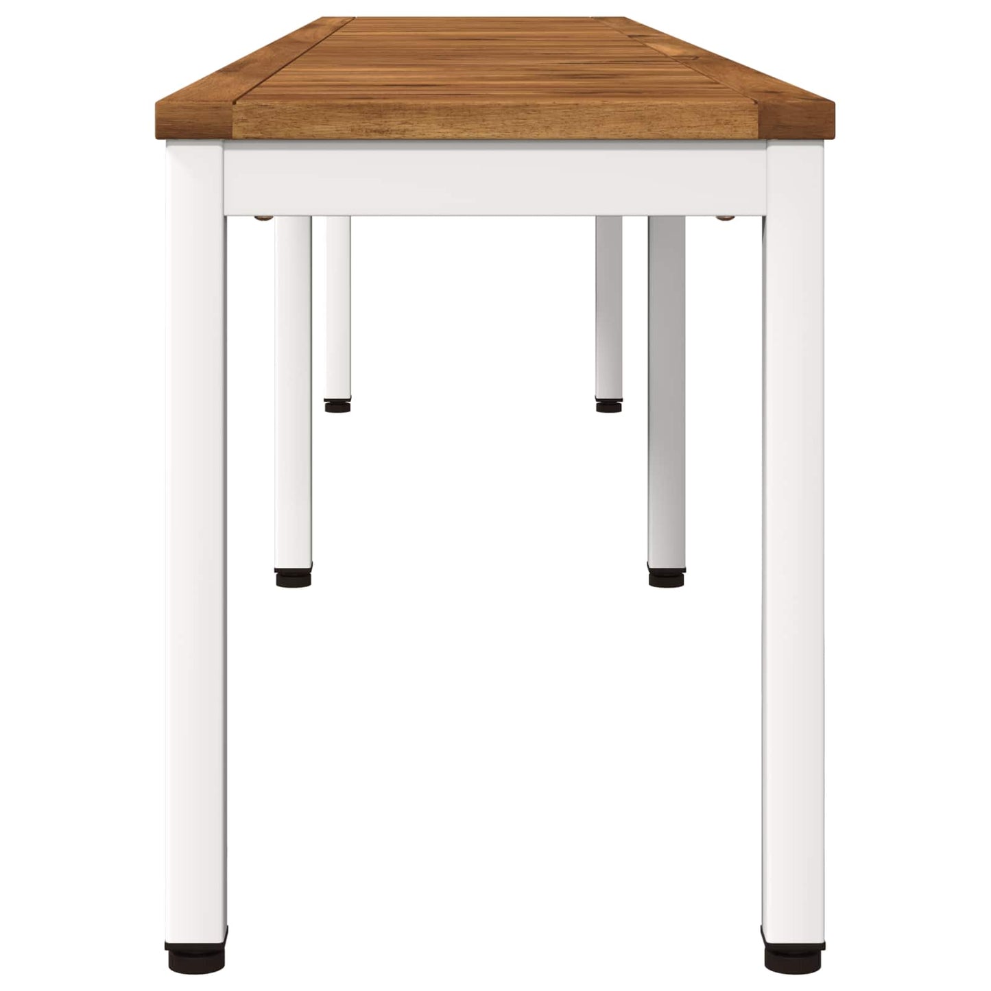 Hagebenk 201 x 35 x 45 cm Solid akasietre Naturlig og Hvit