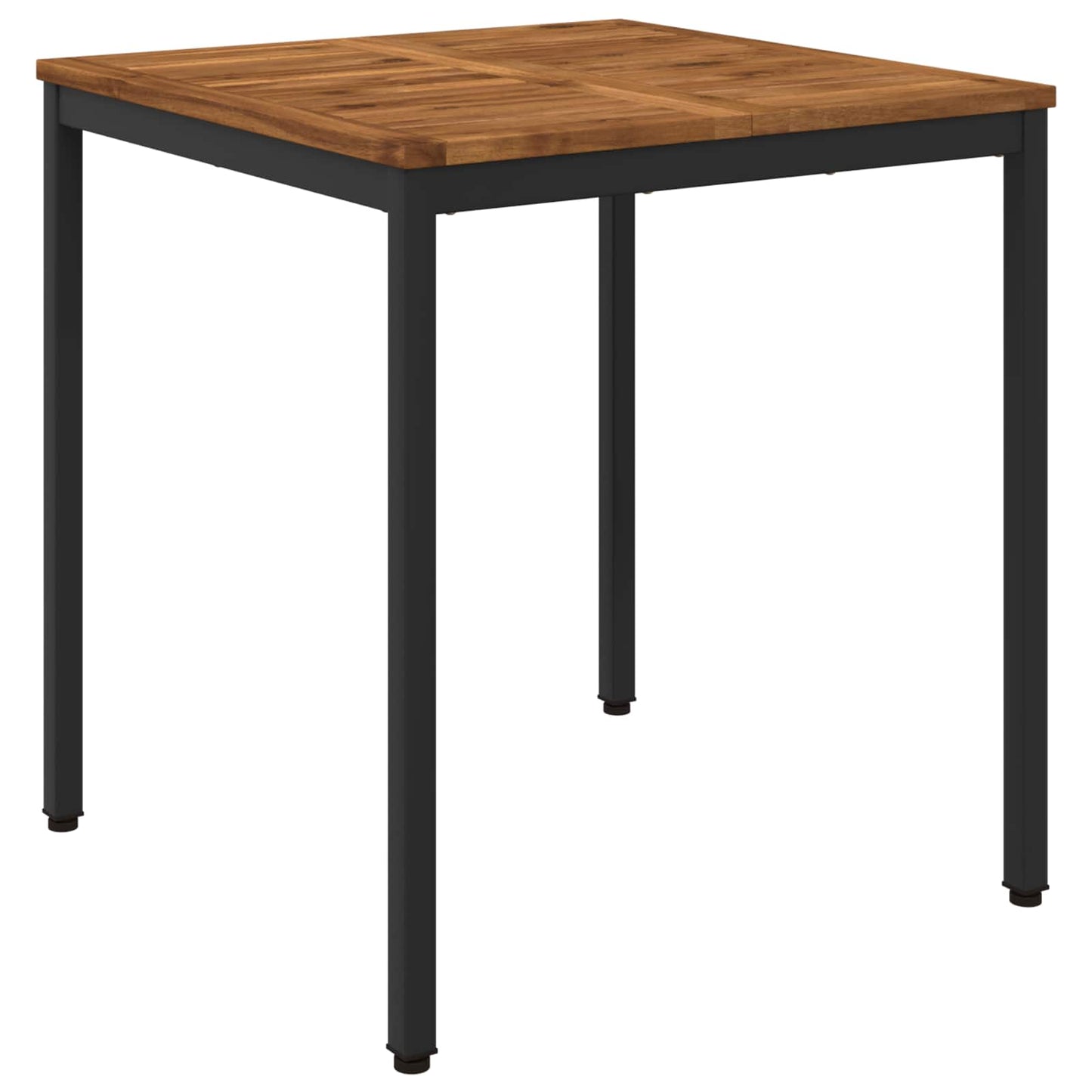 Hage middagsbord Naturlig og svart 70 x 68,5 x 75 cm