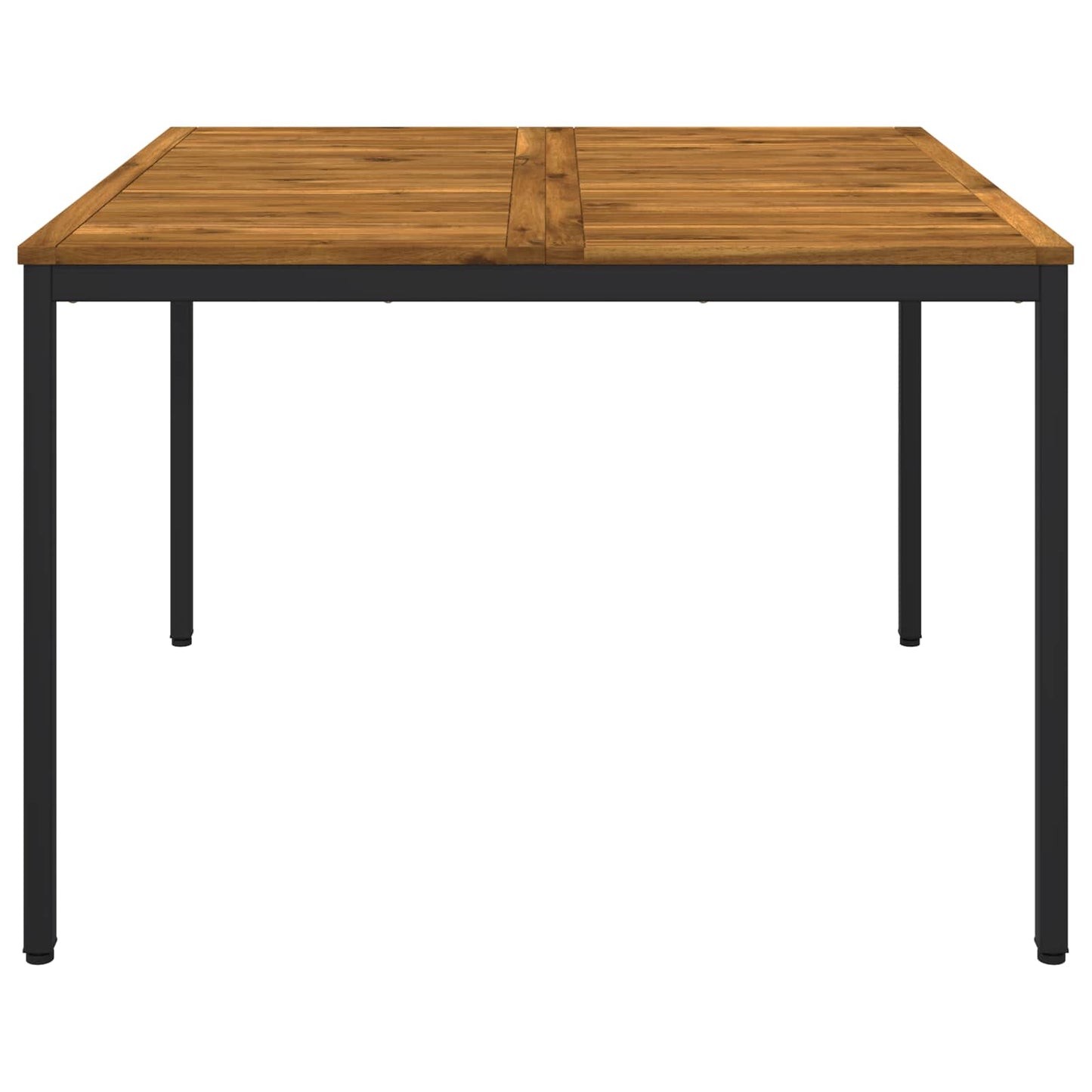 Hage middagsbord Naturlig og svart 110 x 108,5 x 75 cm