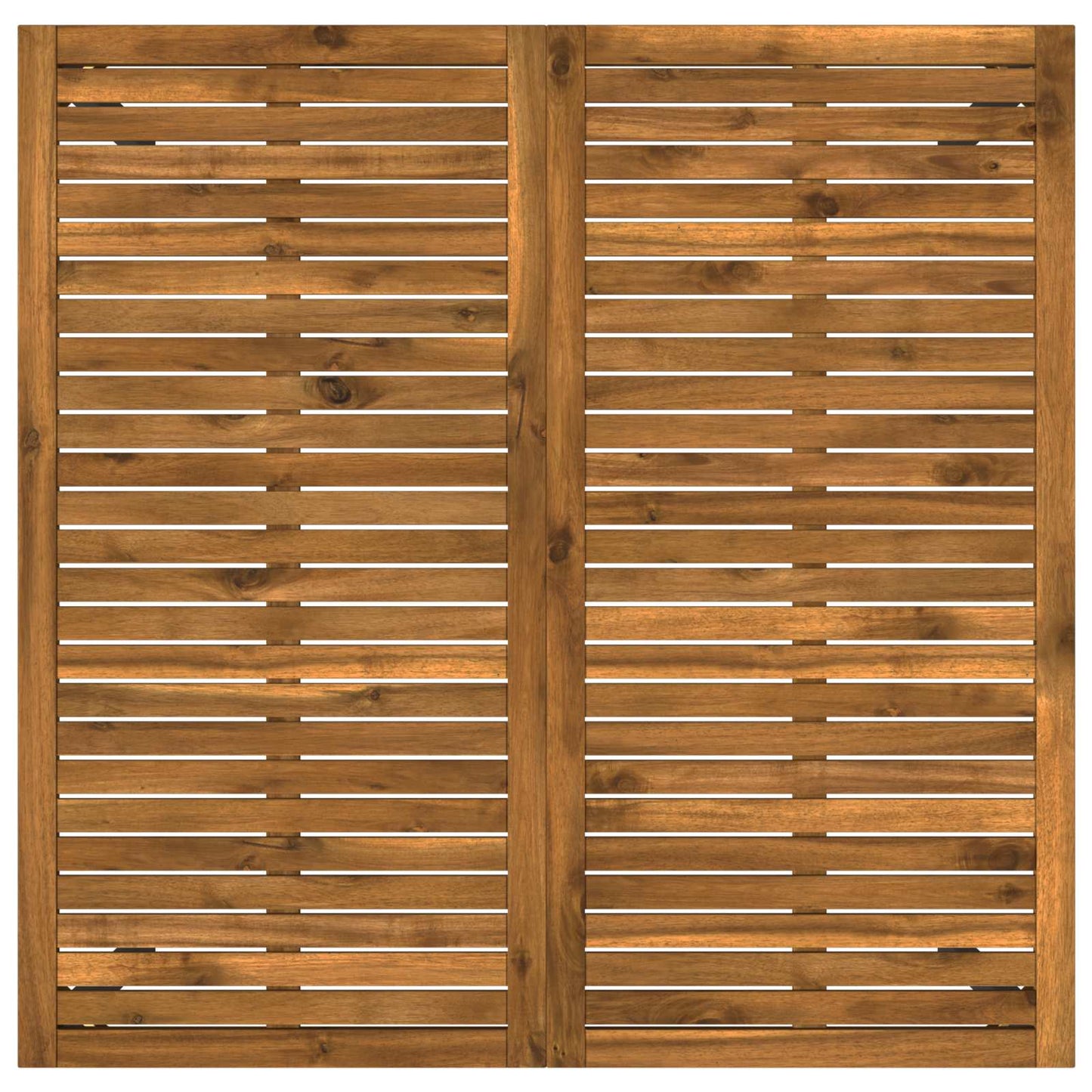 Hage middagsbord Naturlig og svart 110 x 108,5 x 75 cm