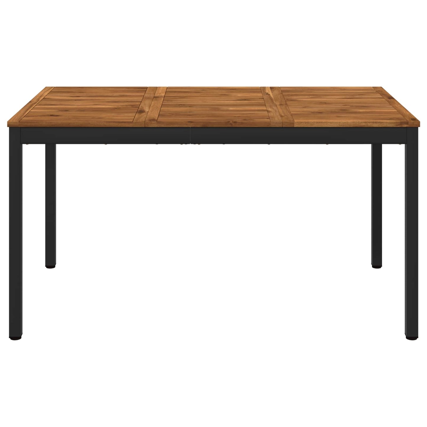 Hage middagsbord Naturlig og svart 141 x 80,5 x 75 cm