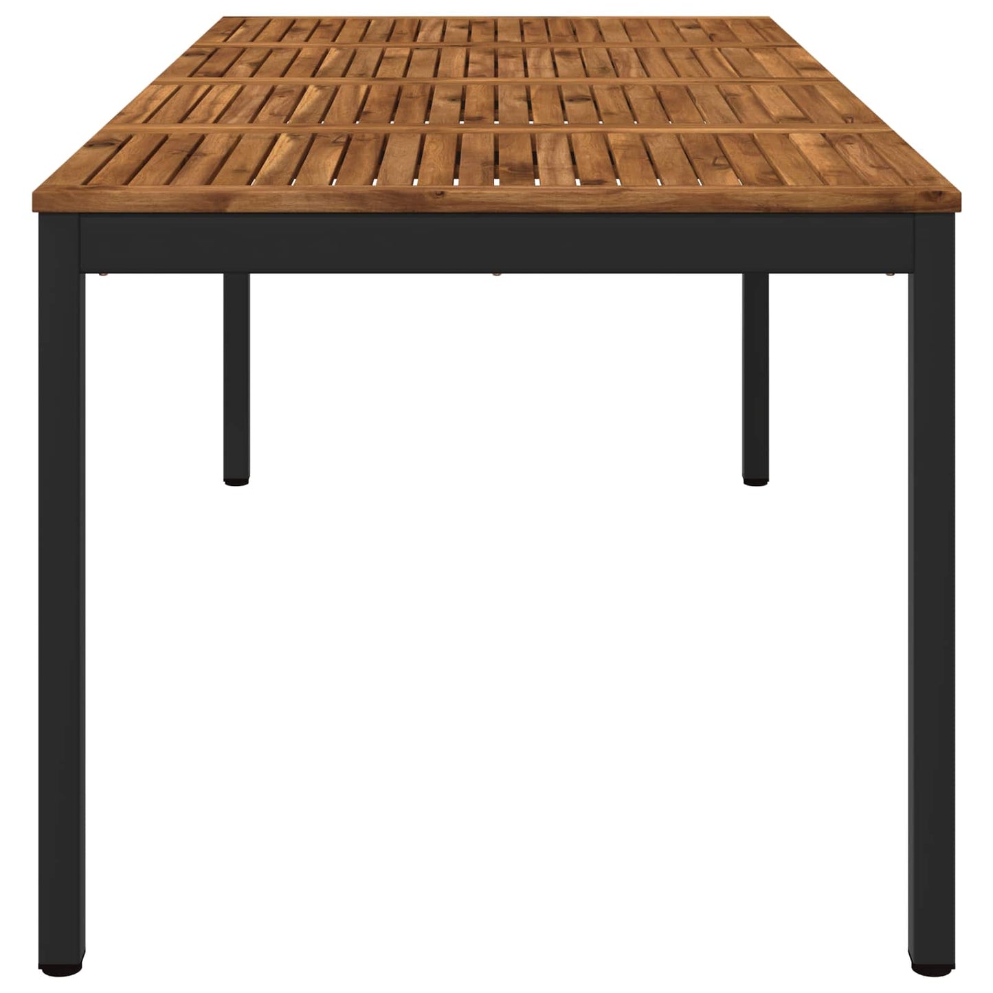 Hage middagsbord Naturlig og svart 180 x 88,5 x 75 cm