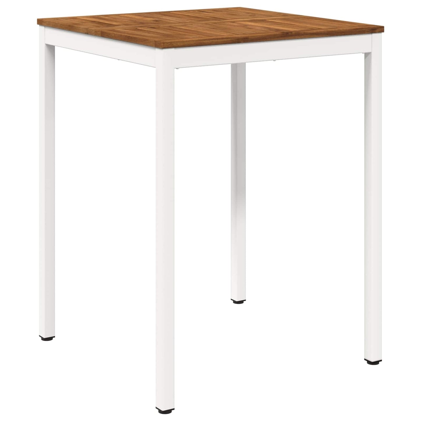 Hagebarbord Naturlig og Hvit 80 x 80,5 x 105 cm Solid akasietre