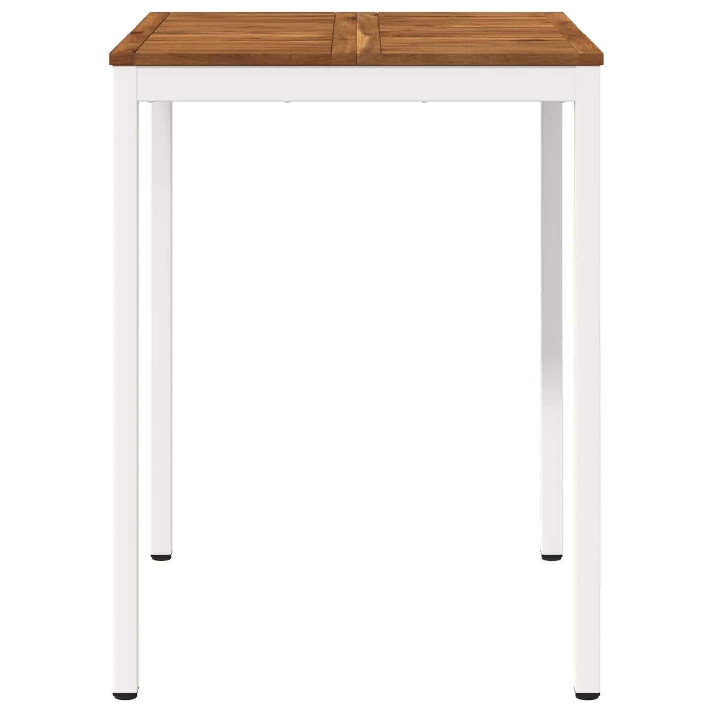 Hagebarbord Naturlig og Hvit 80 x 80,5 x 105 cm Solid akasietre