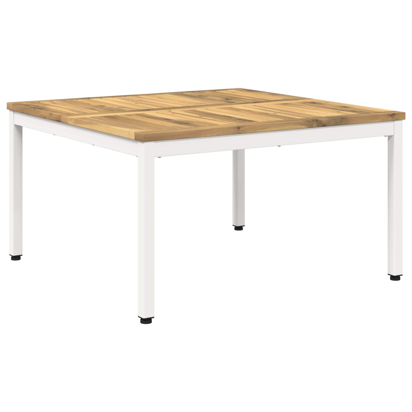 Kaffebord Hvit 80 x 80,5 x 45 cm Solid akasietre