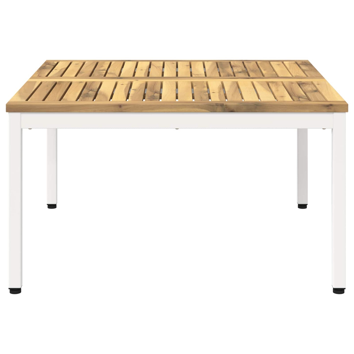 Kaffebord Hvit 80 x 80,5 x 45 cm Solid akasietre