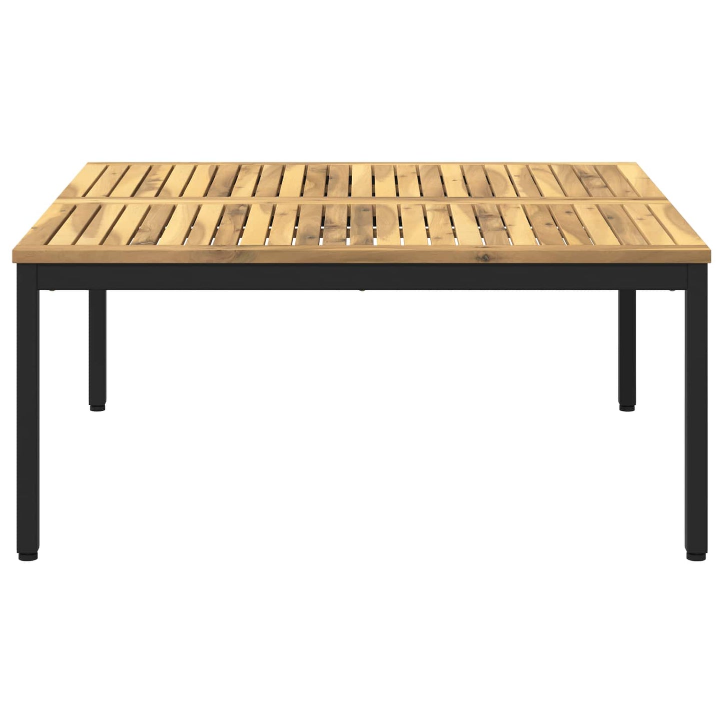 Kaffebord Hvit og svart 100 x 100,5 x 45 cm Solid akasietre