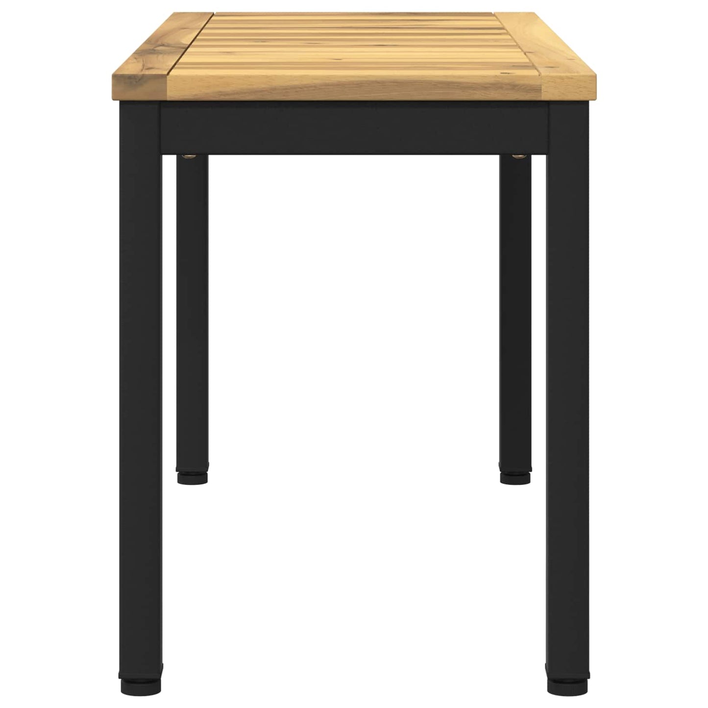 Hagebenk 80,5 x 35 x 45 cm Solid akasietre Hvit og svart