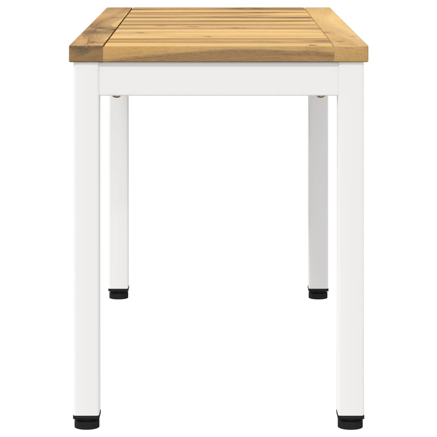 Hagebenk 80,5 x 35 x 45 cm Solid akasietre Hvit Rektangulær
