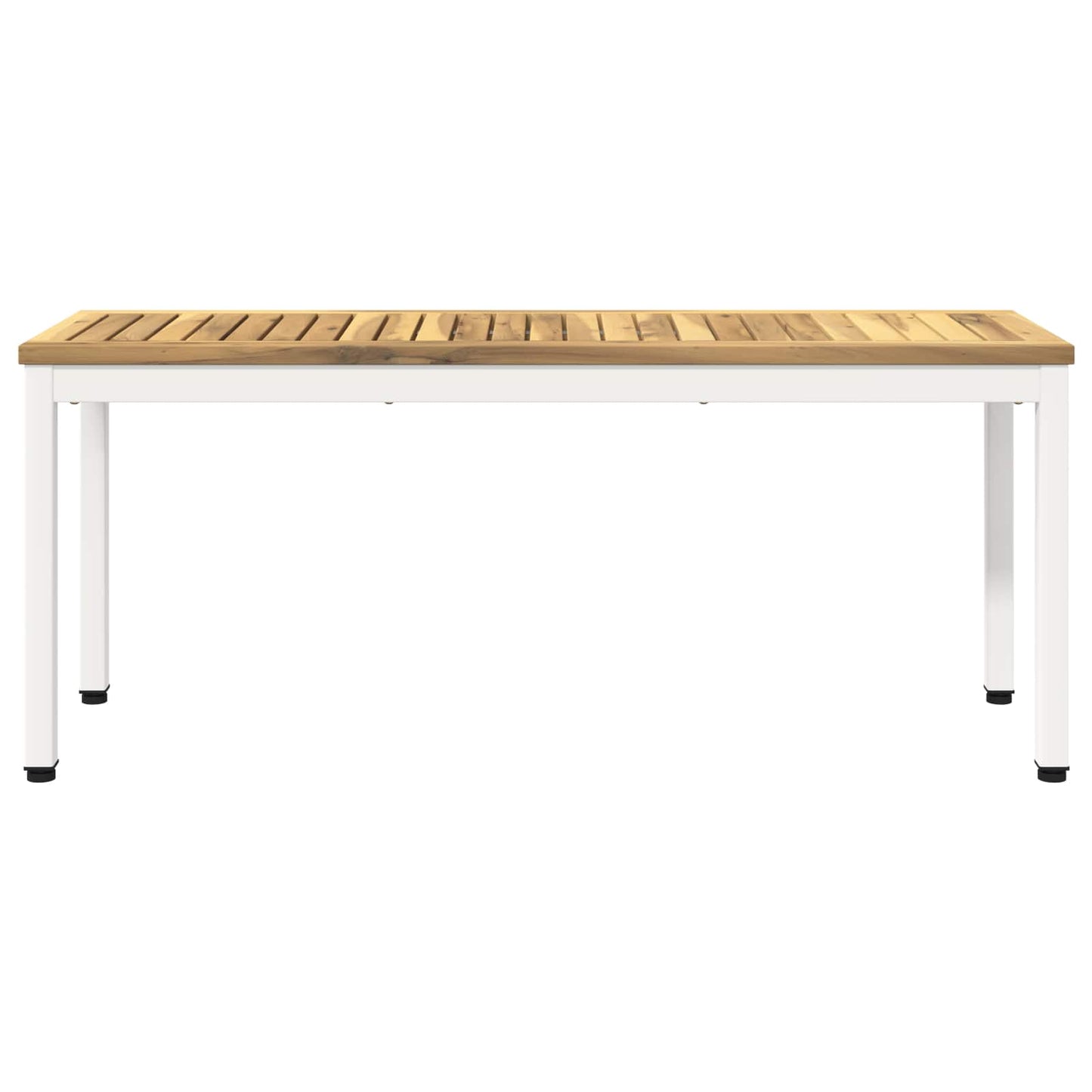 Hagebenk 108,5 x 35 x 45 cm Solid akasietre Hvit Rektangulær
