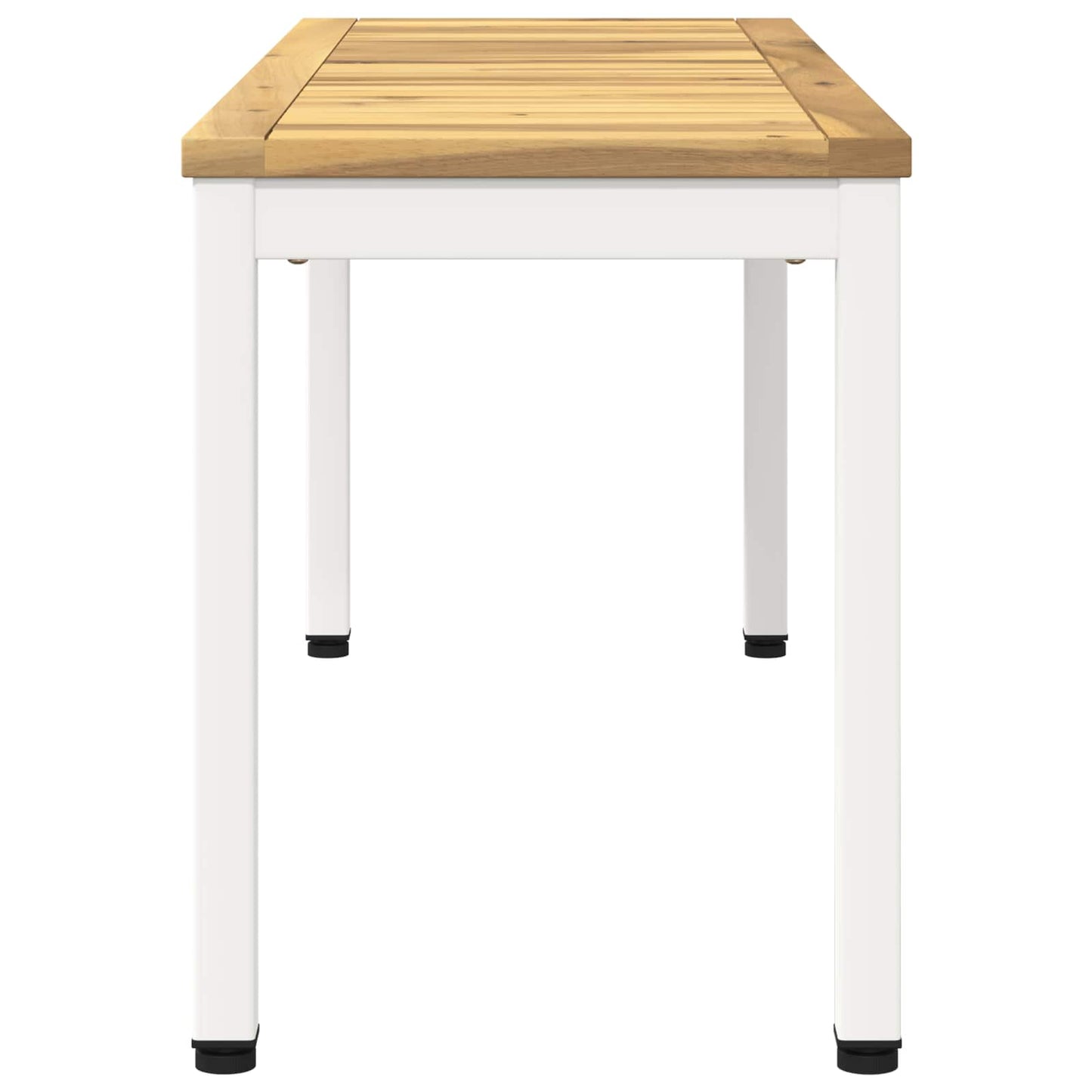 Hagebenk 108,5 x 35 x 45 cm Solid akasietre Hvit Rektangulær