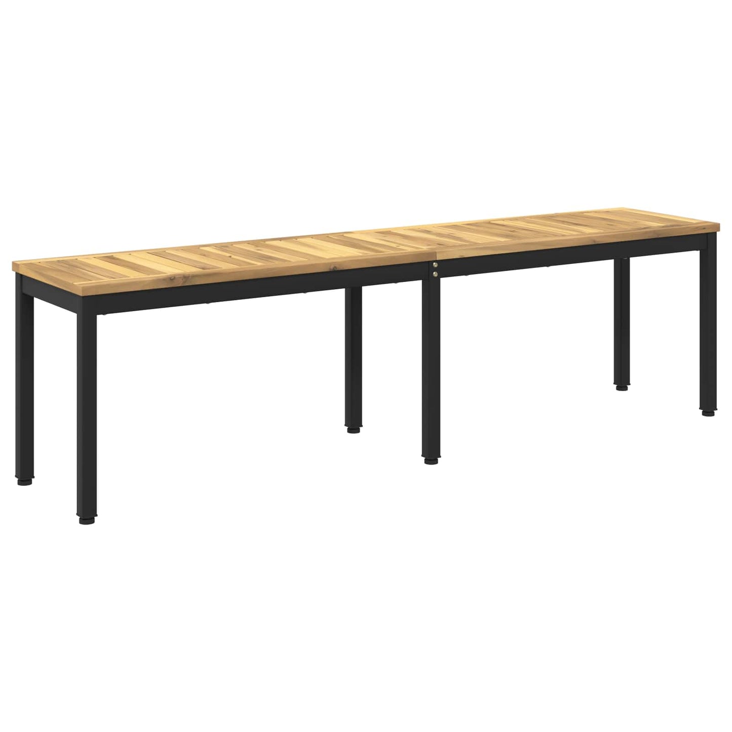 Hagebenk 161 x 35 x 45 cm Solid akasietre Hvit og svart