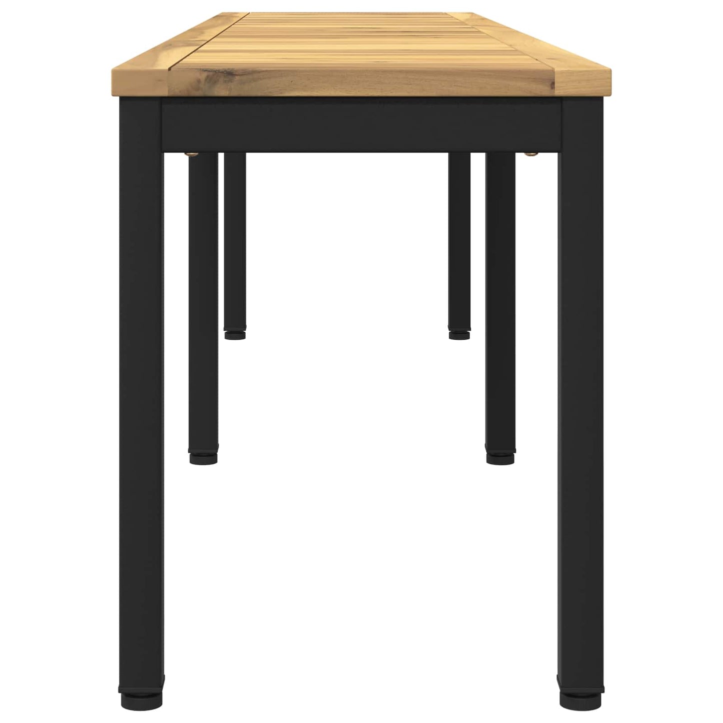 Hagebenk 161 x 35 x 45 cm Solid akasietre Hvit og svart