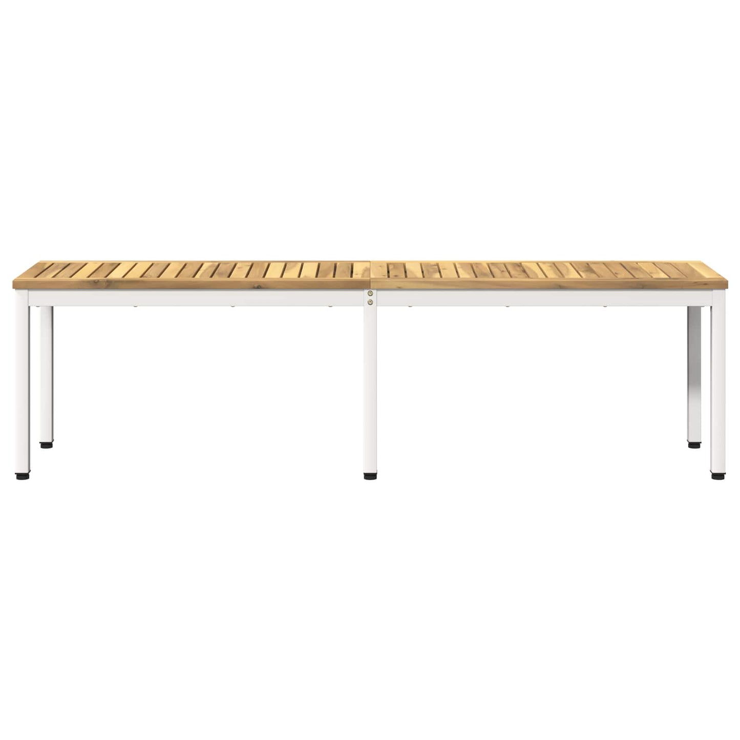 Hagebenk 161 x 35 x 45 cm Solid akasietre Hvit Rektangulær