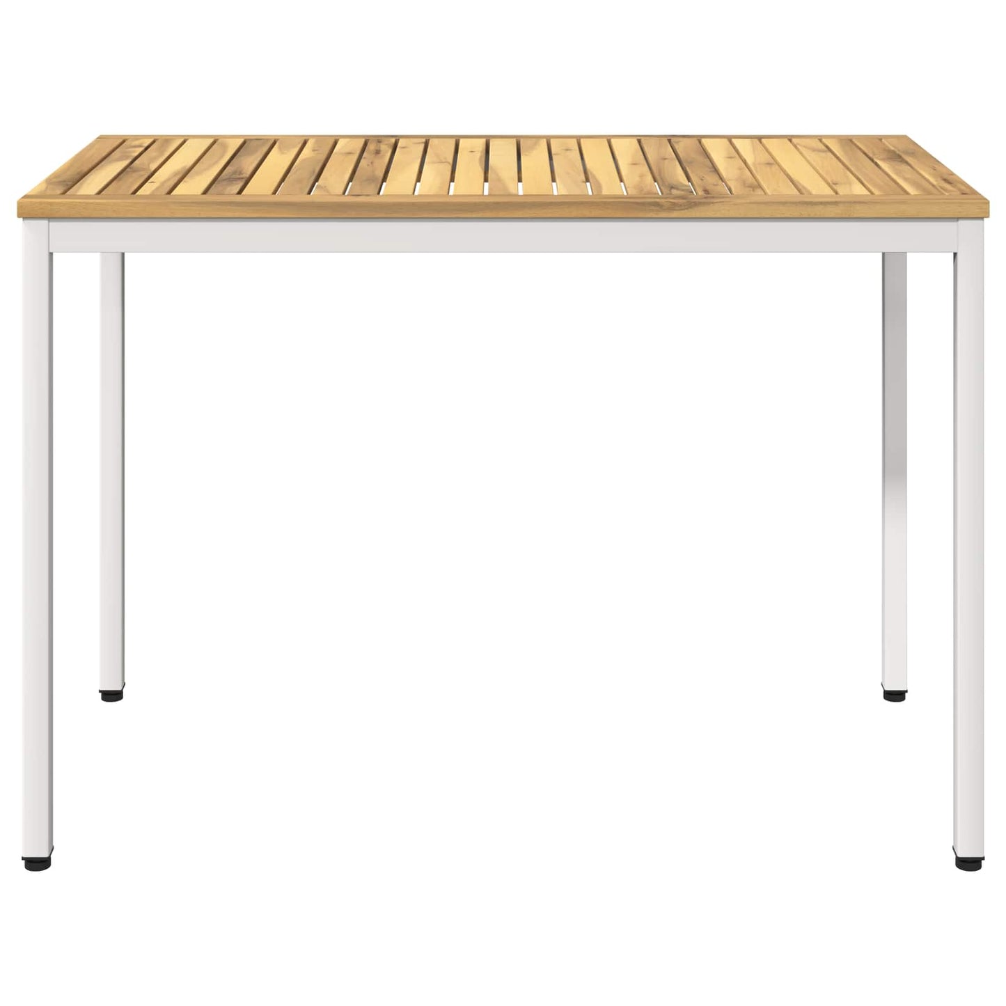 Hage middagsbord Hvit 108,5 x 55 x 75 cm Solid akasietre