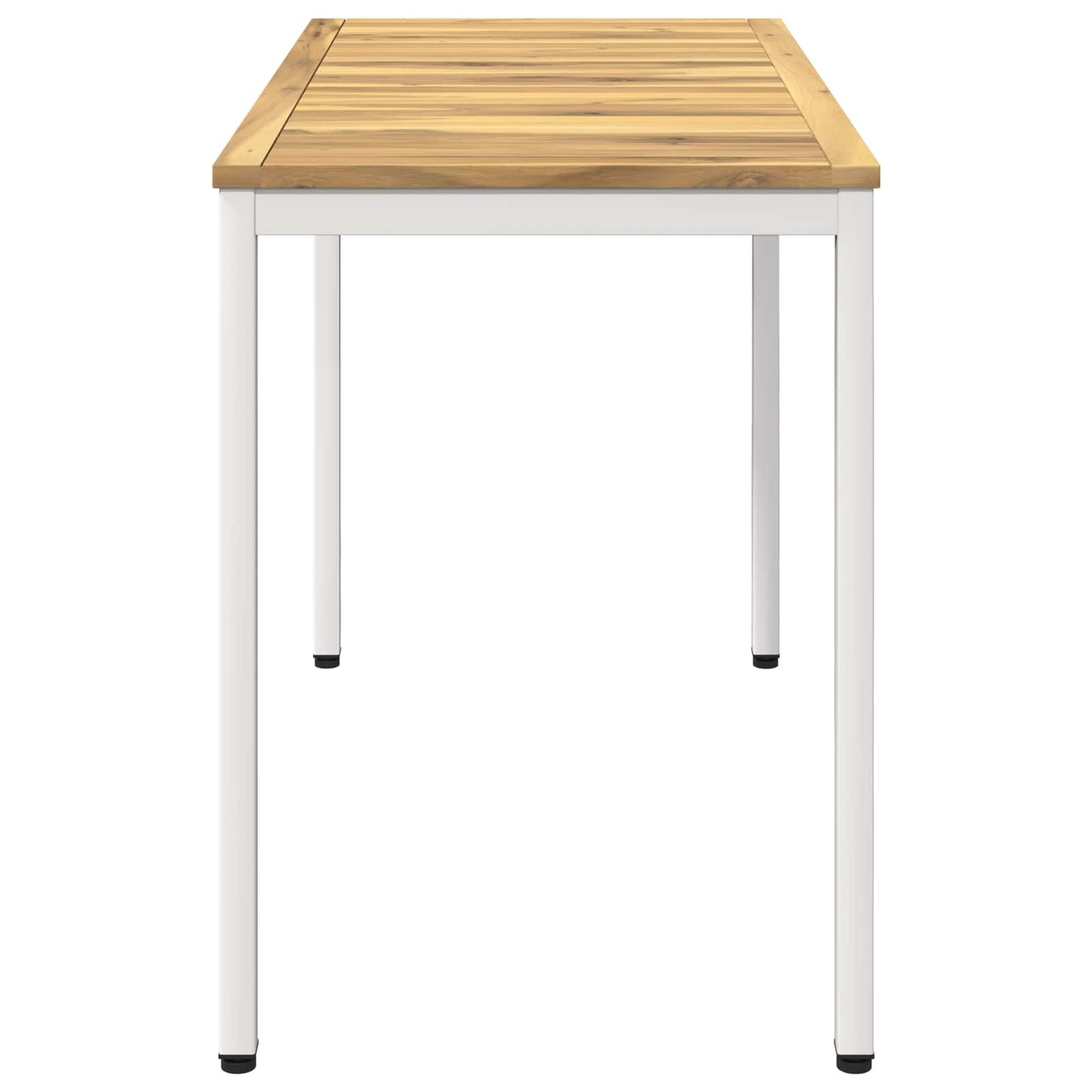Hage middagsbord Hvit 108,5 x 55 x 75 cm Solid akasietre