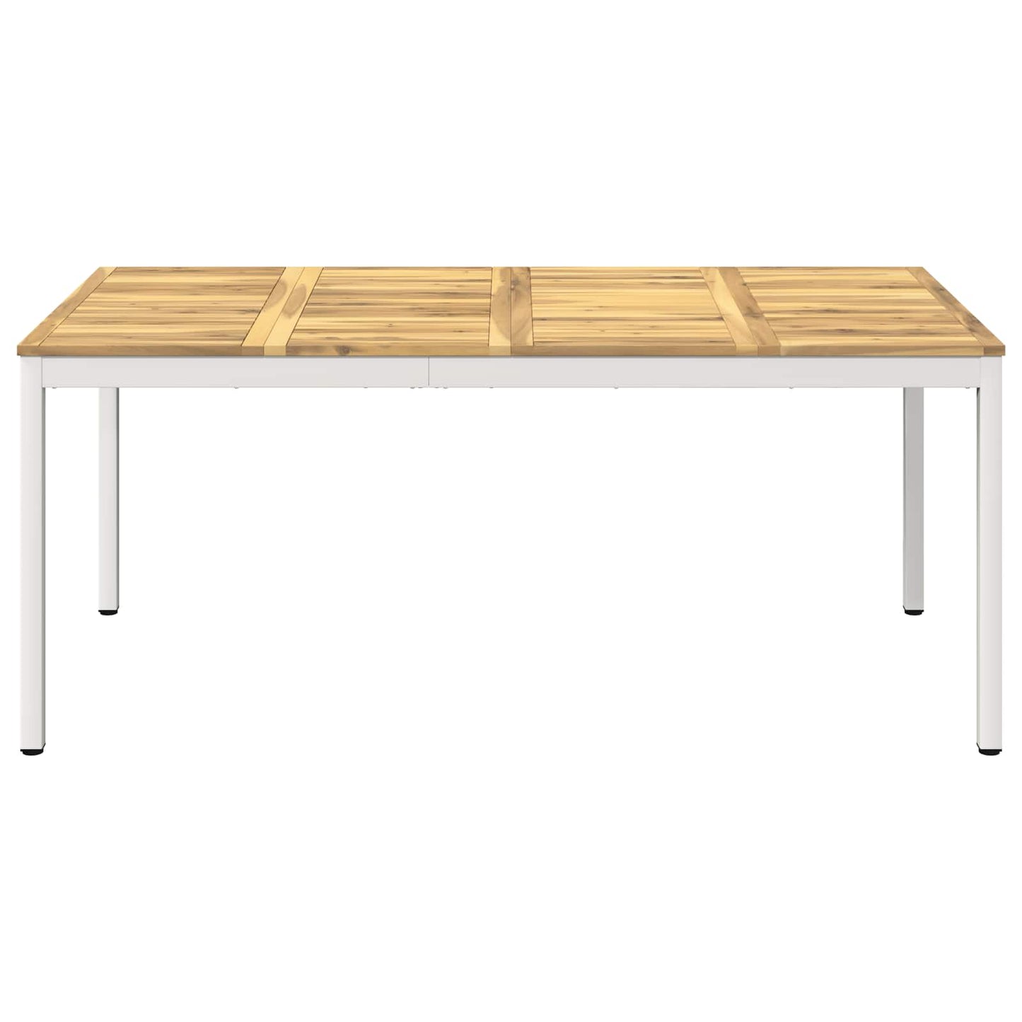 Hage middagsbord Hvit 147 x 88,5 x 75 cm Solid akasietre