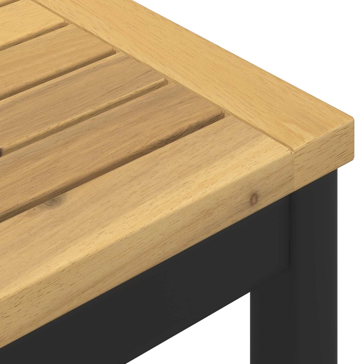 Hagebarbord Hvit og svart 60 x 60,5 x 105 cm Solid akasietre