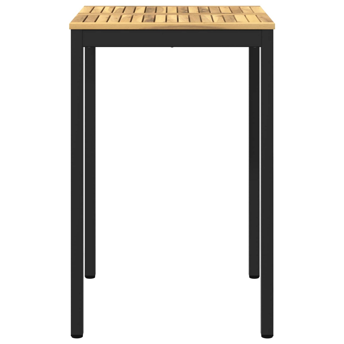 Hagebarbord Hvit og svart 70 x 68,5 x 105 cm Solid akasietre