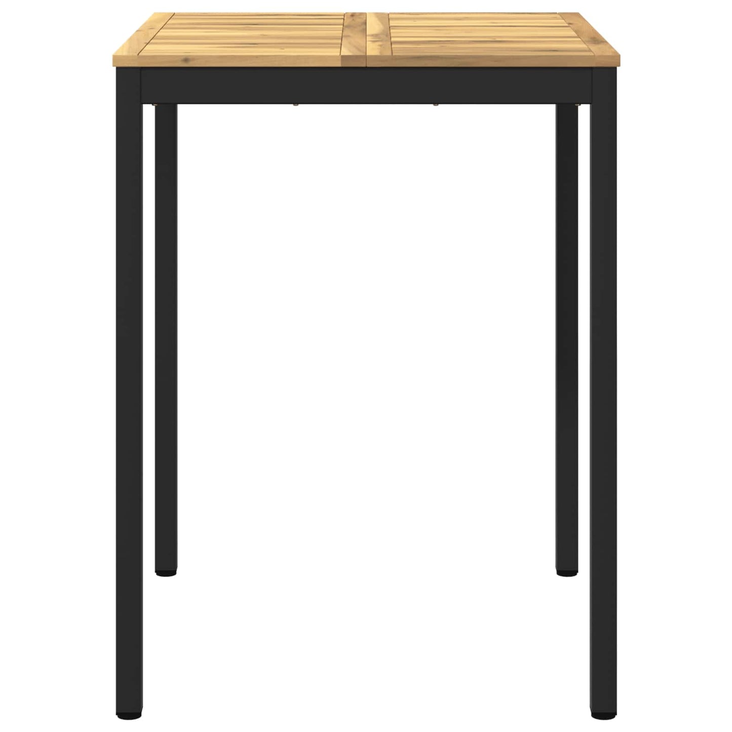 Hagebarbord Hvit og svart 80 x 80,5 x 105 cm Solid akasietre