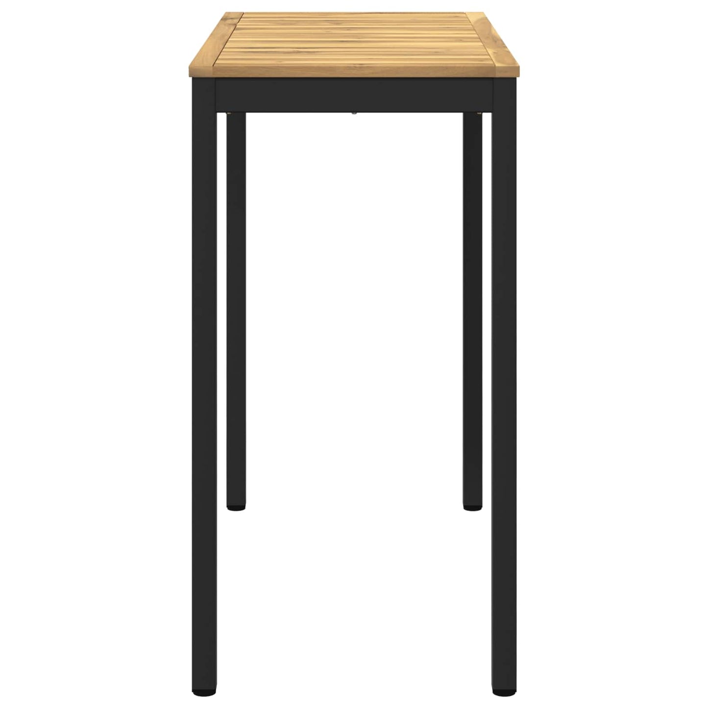 Hagebarbord Hvit og svart 108,5 x 55 x 105 cm Solid akasietre