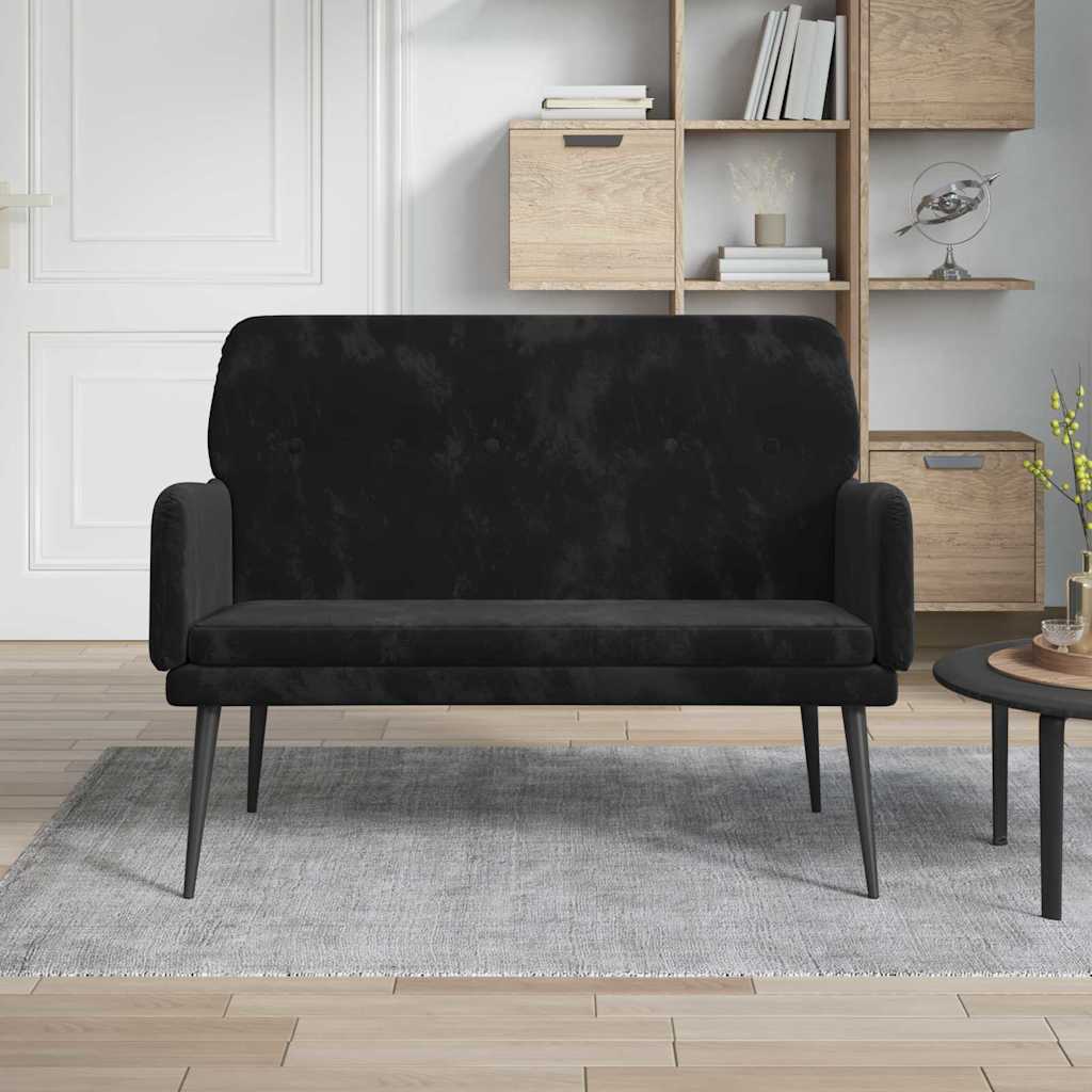 benk Svart 108 x 79 x 79 cm Fløyel vidaXL