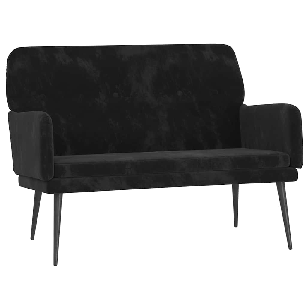 benk Svart 108 x 79 x 79 cm Fløyel vidaXL