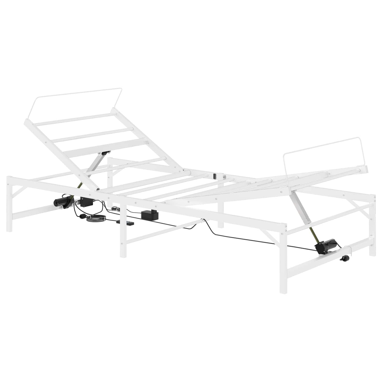 Elektrisk Justerbar Seng Ramme Hvit 75 x 190 cm Stål