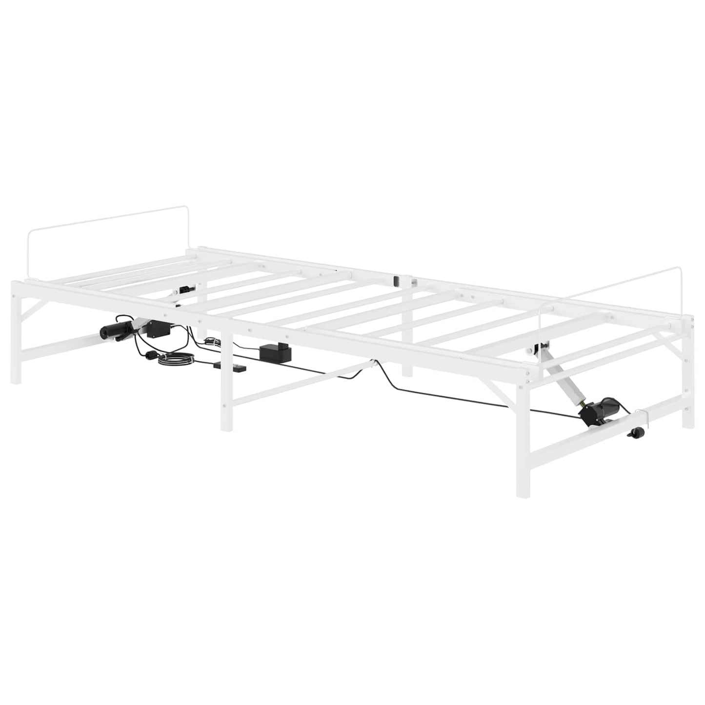 Elektrisk Justerbar Seng Ramme Hvit 75 x 190 cm Stål