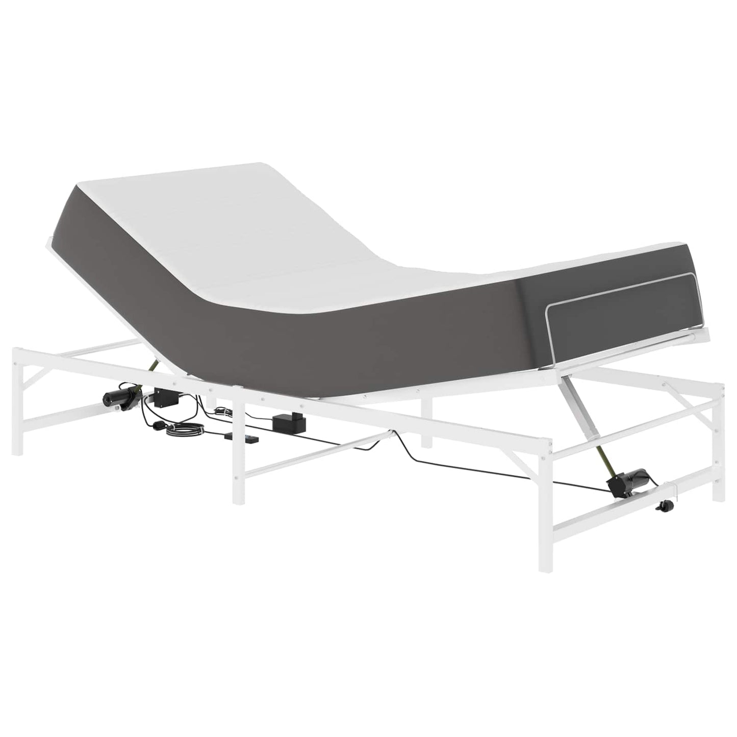 Elektrisk Justerbar Seng Ramme Hvit 75 x 190 cm Stål