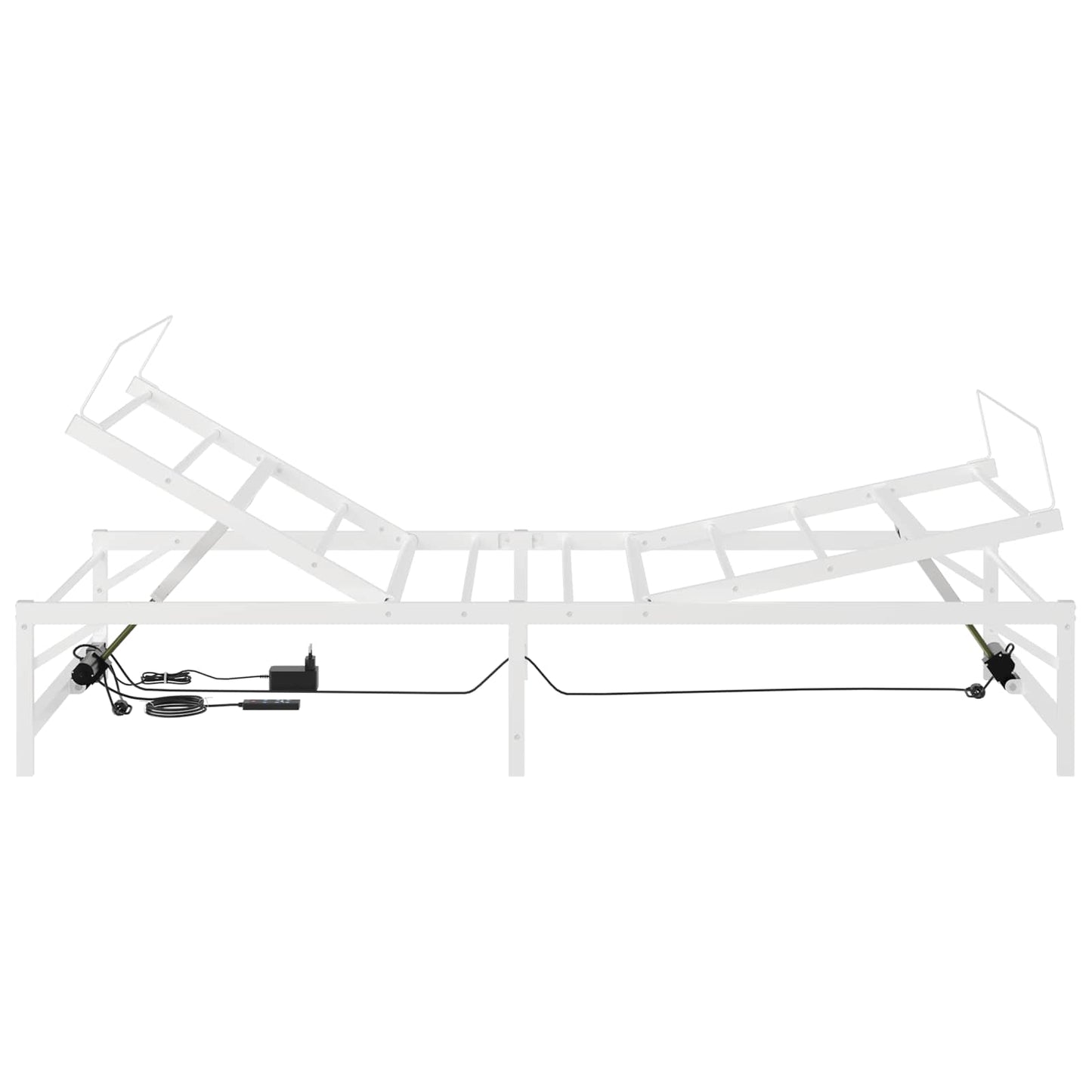 Elektrisk Justerbar Seng Ramme Hvit 90 x 200 cm Stål