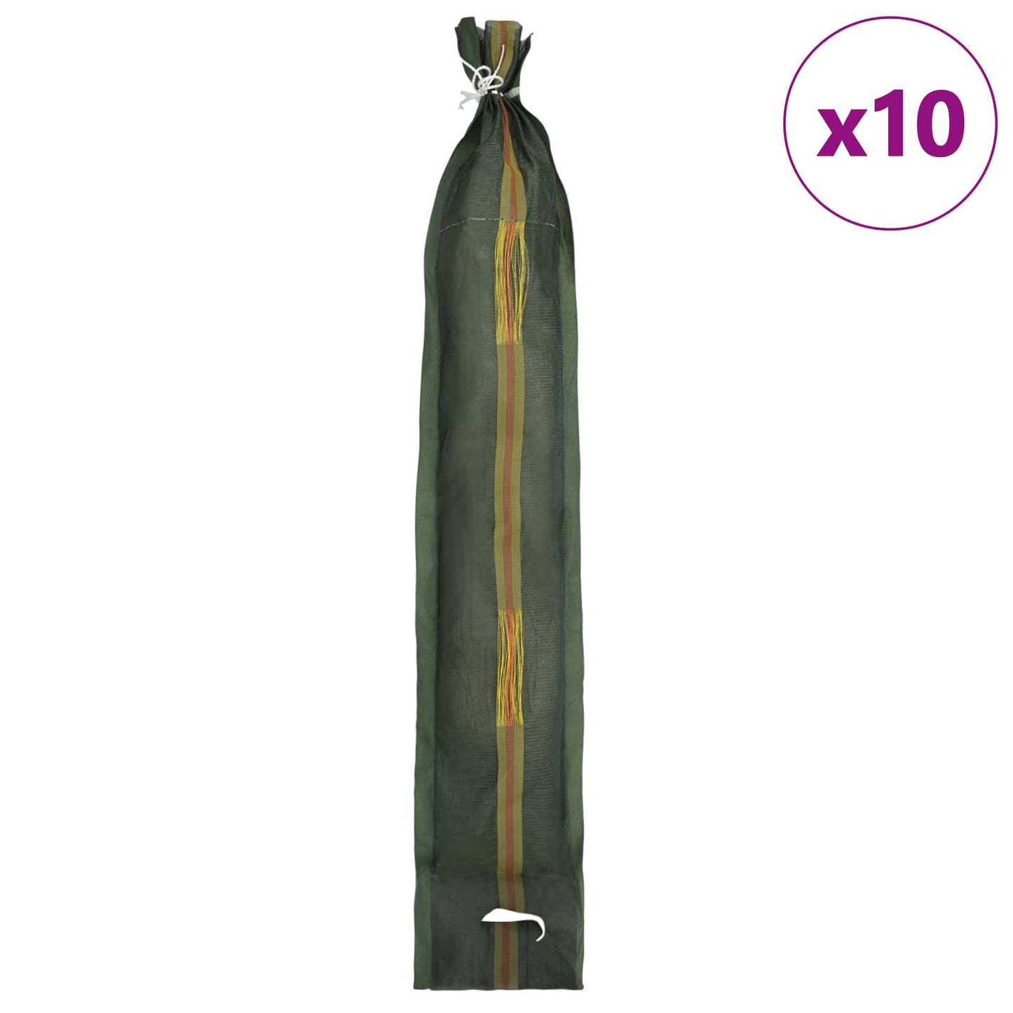 Sandsekker 10 pcs grønn 120 x 27 cm HDPE