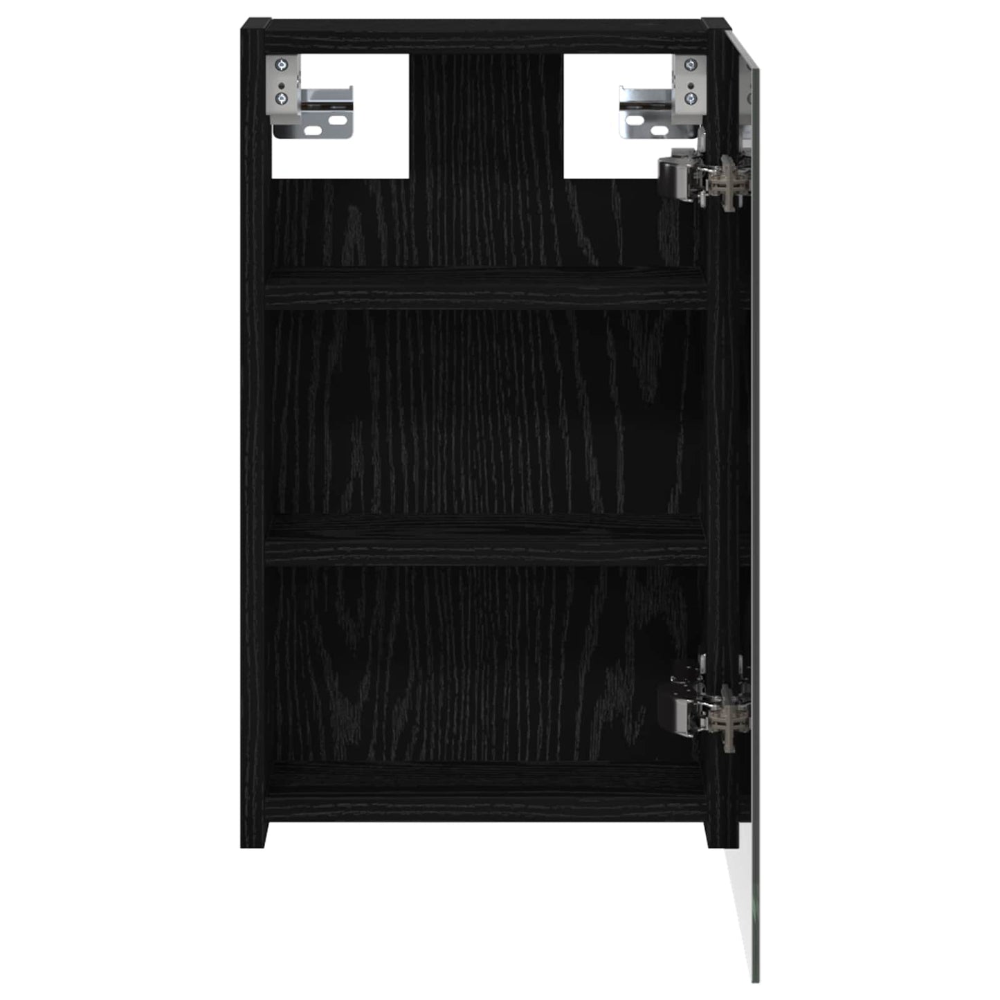 Baderomsspeilskap Svart Eik 30 x 10,5 x 50 cm Konstruert tre
