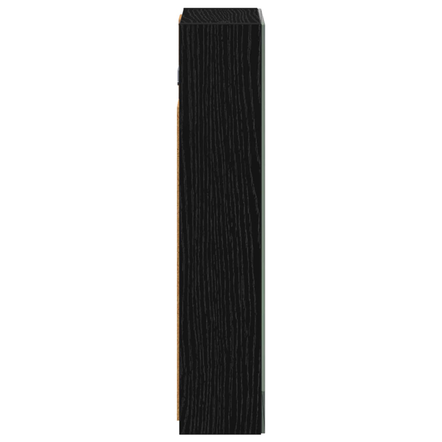 Baderomsspeilskap Svart Eik 30 x 10,5 x 50 cm Konstruert tre