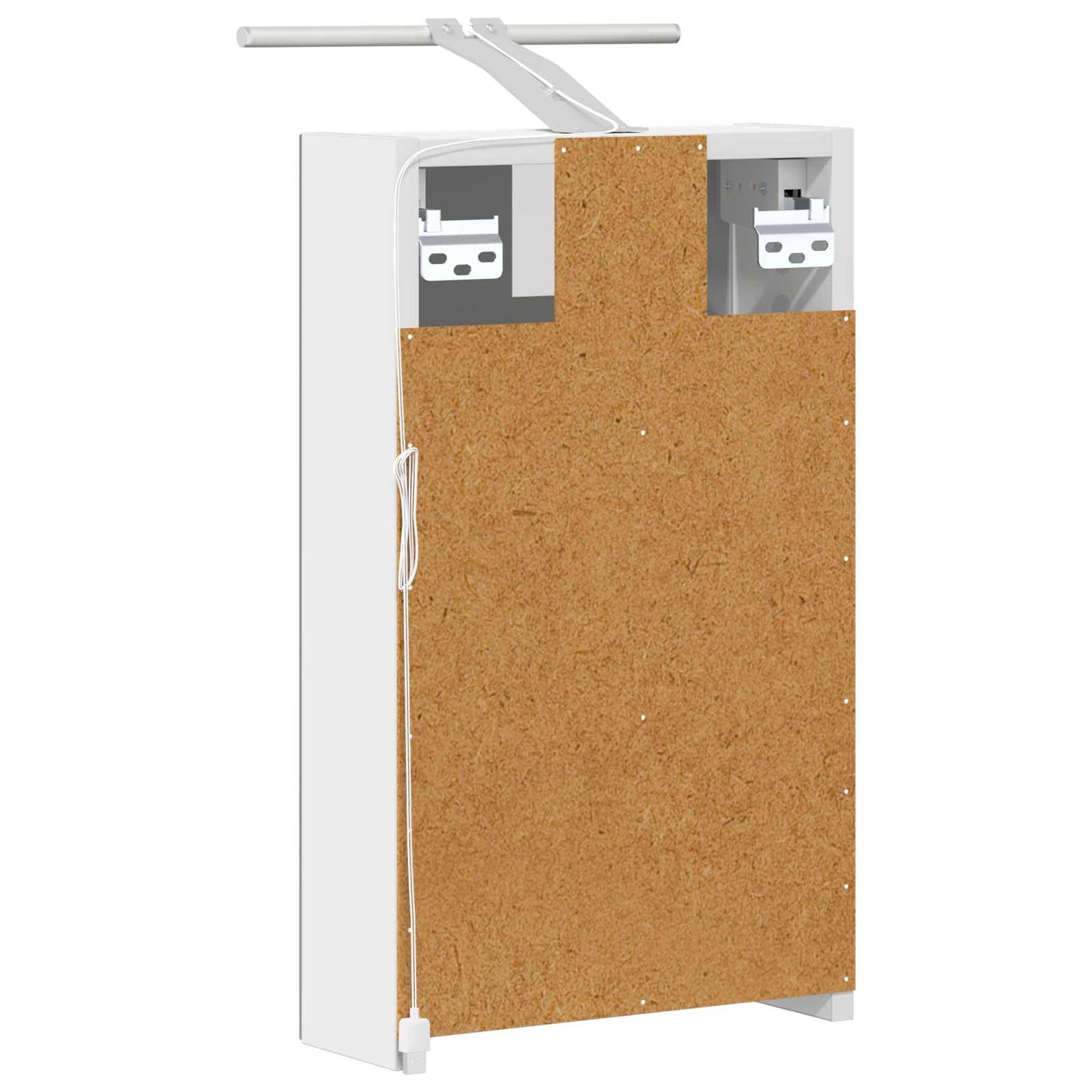 Baderomsspeilskap med dør Hvit 30 x 10,5 x 50 cm Konstruert tre