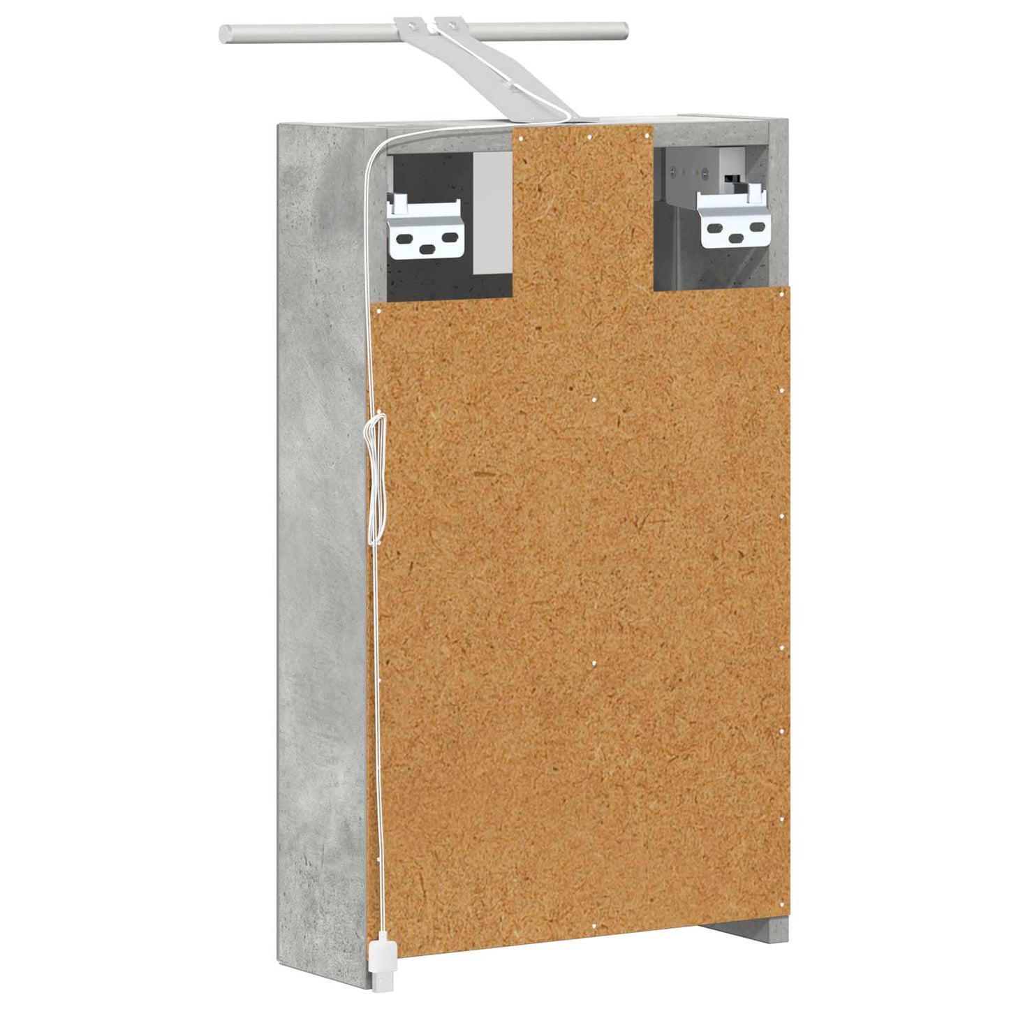 Baderomsspeilskap Betonggrå 30 x 10,5 x 50 cm Konstruert tre